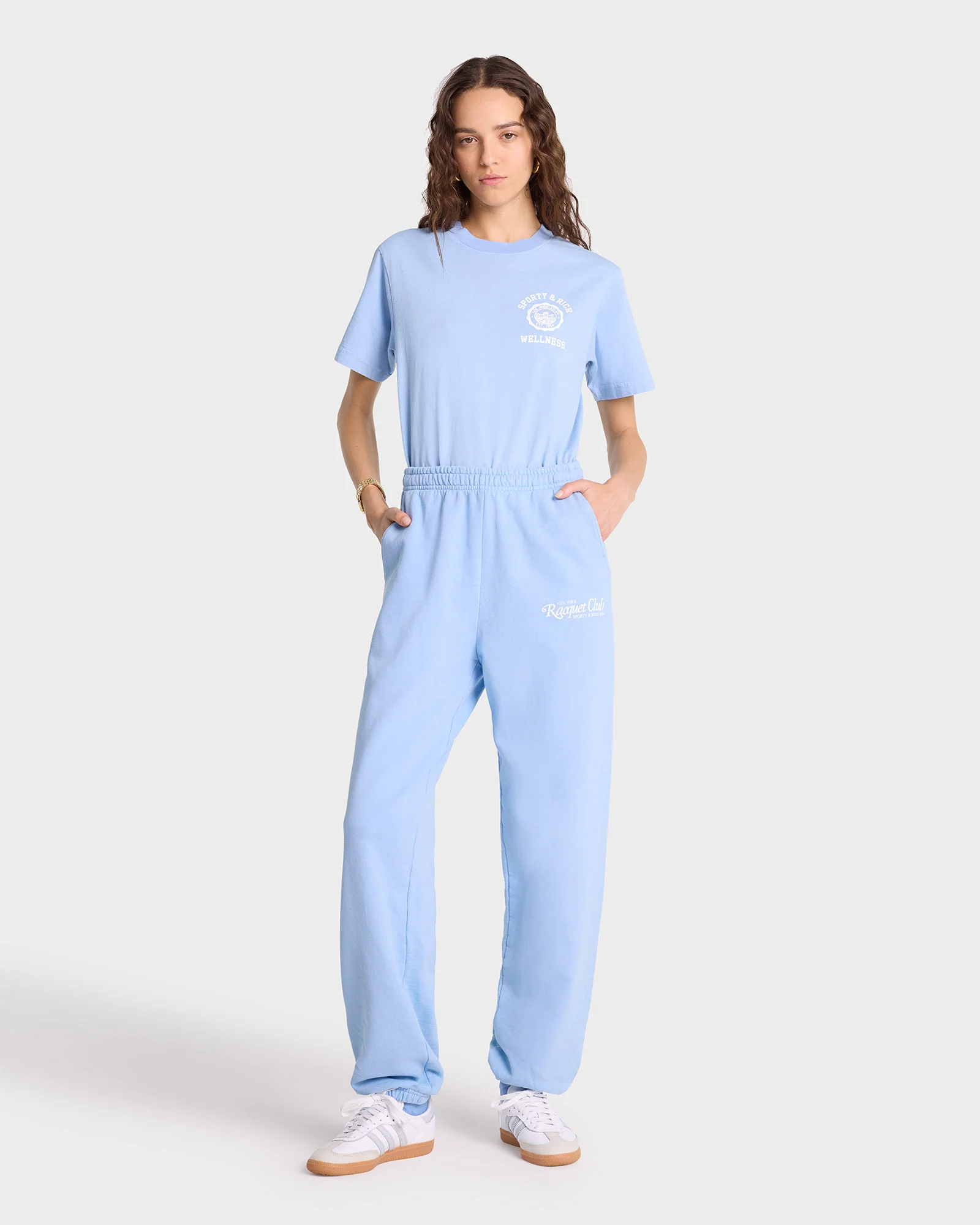 94 Racquet Club Sweatpant - Sky Blue/White - Image 4
