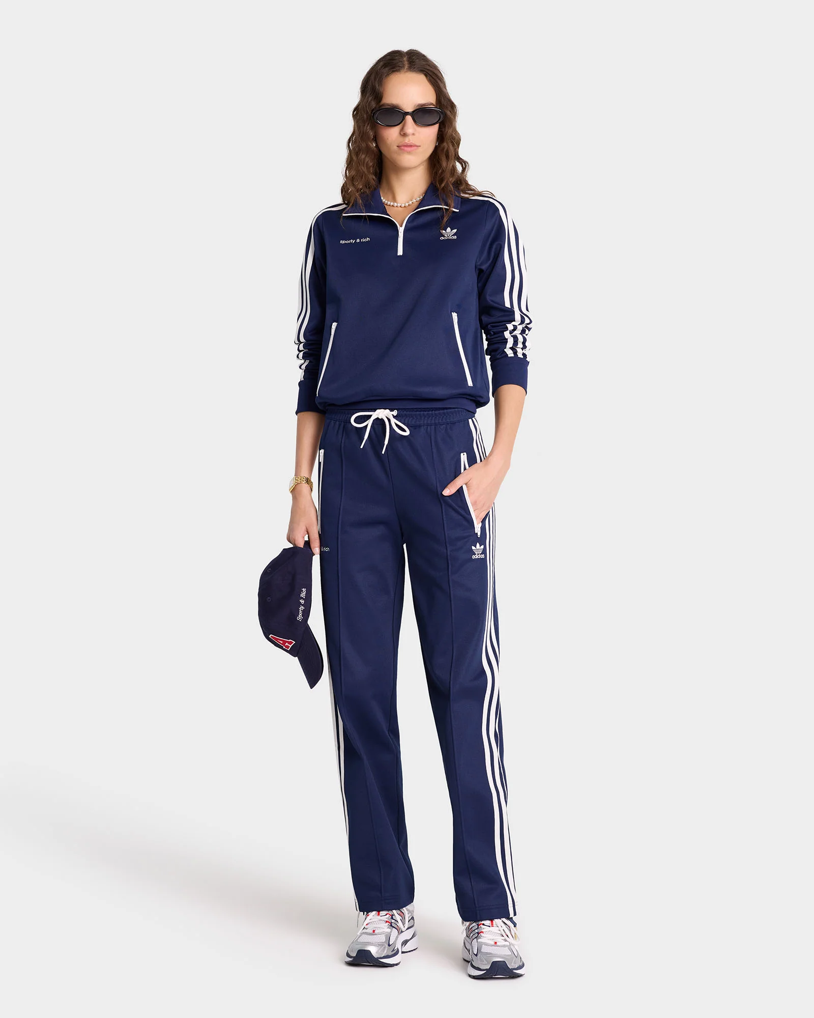 Adidas Track Pants - Navy/White - Image 6