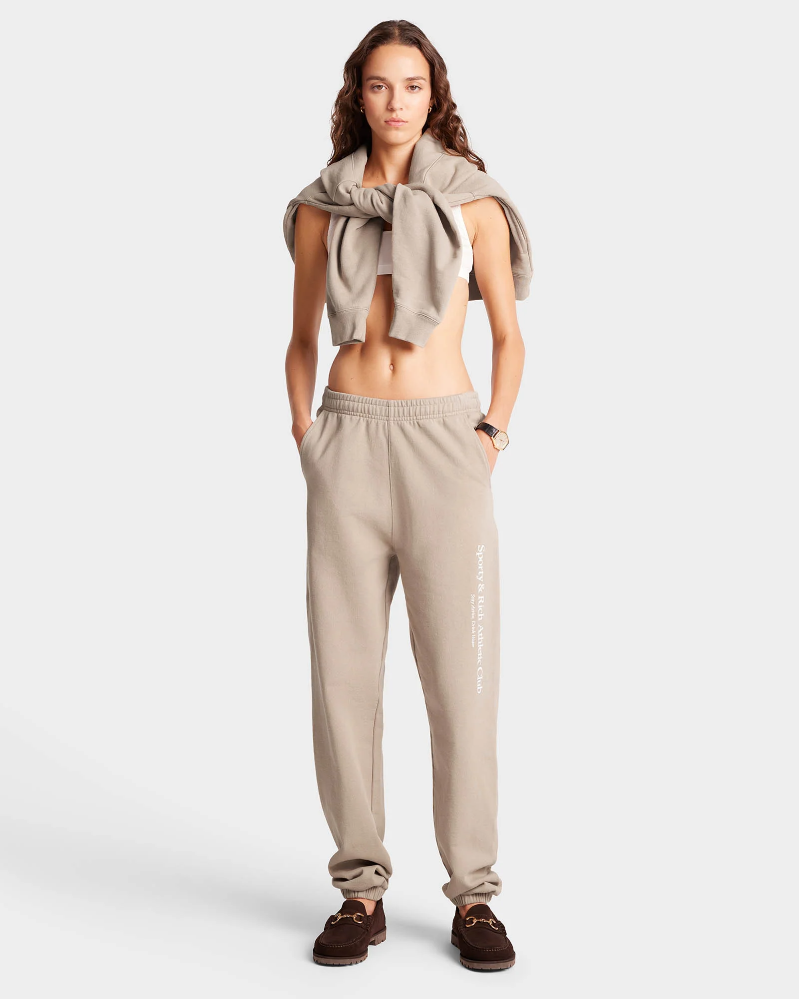 Athletic Club Sweatpant - Elephant/White - Image 3