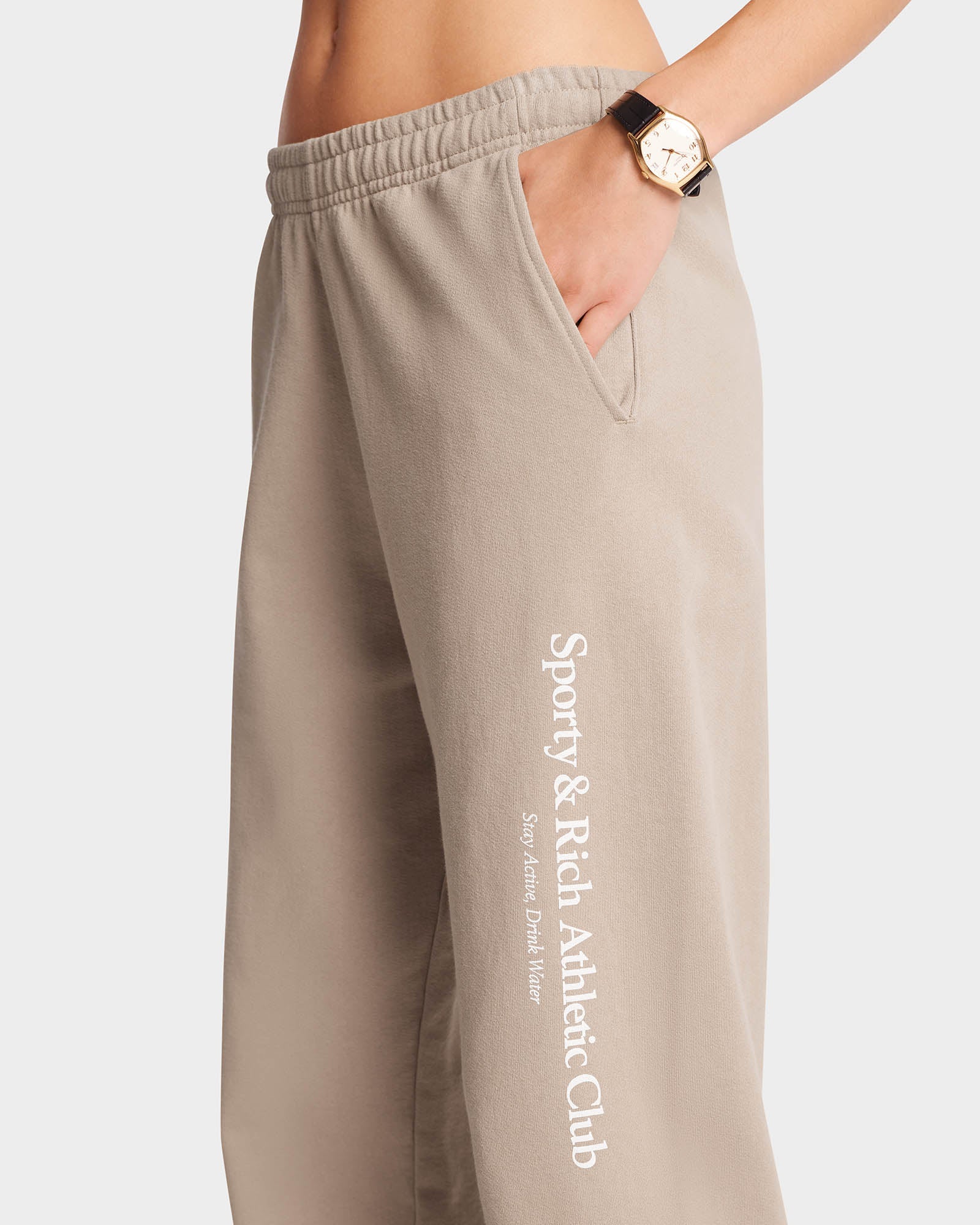 Athletic Club Sweatpant - Elephant/White - Image 4