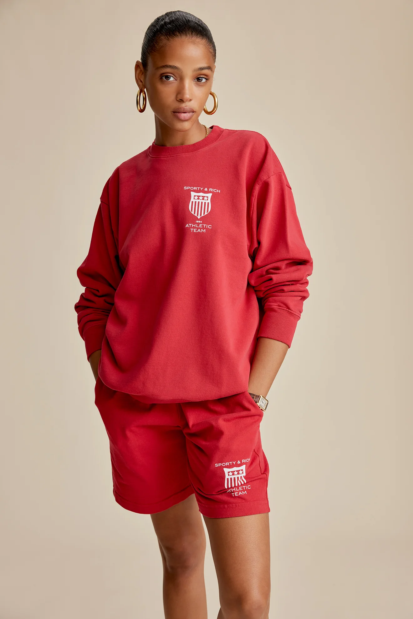 Athletic Team Crewneck - Ruby - Image 5