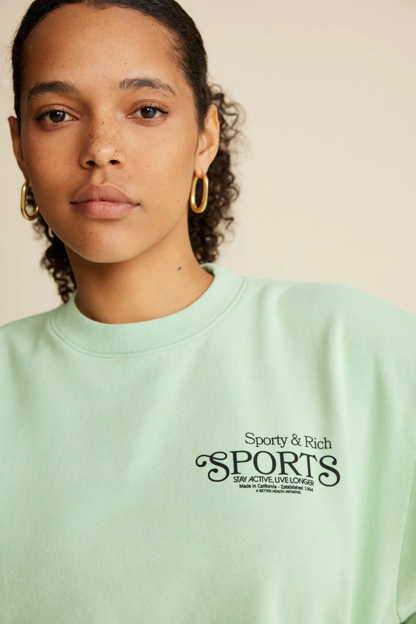 Bardot Sports Crewneck - Thyme/Black - Image 5