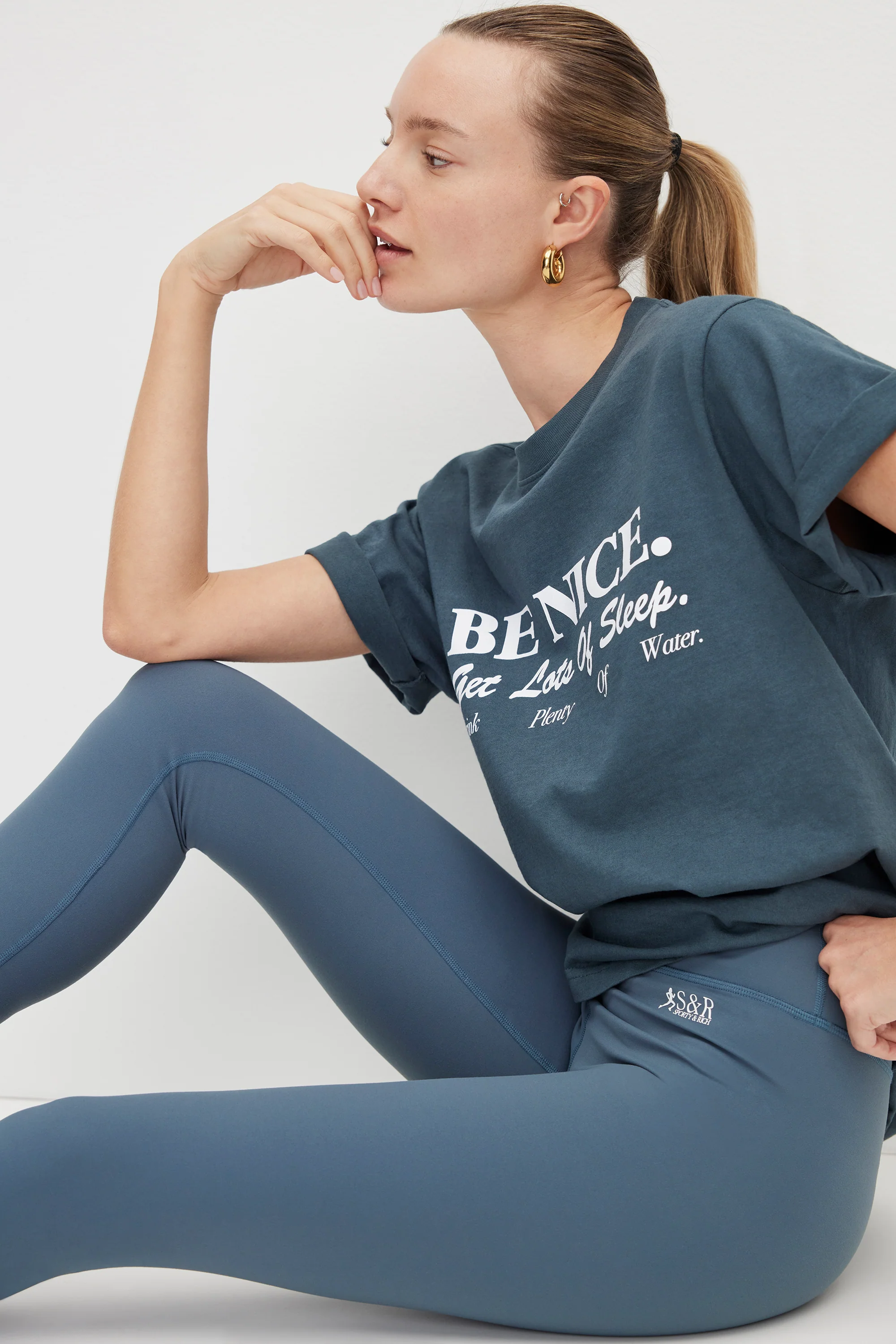 Be Nice T-Shirt - Slate/White - Image 6