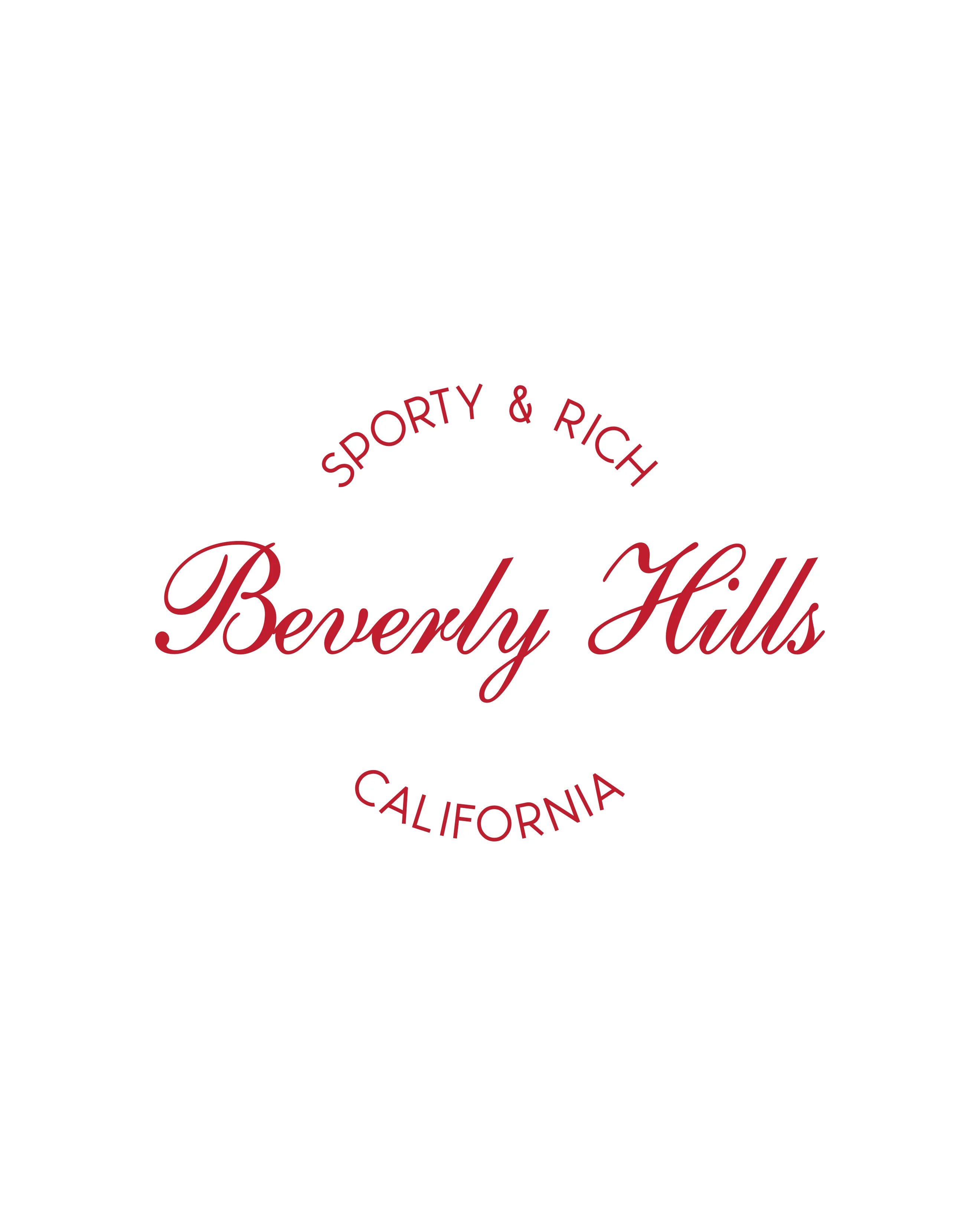 Beverly Script Crewneck - White/Ruby - Image 10