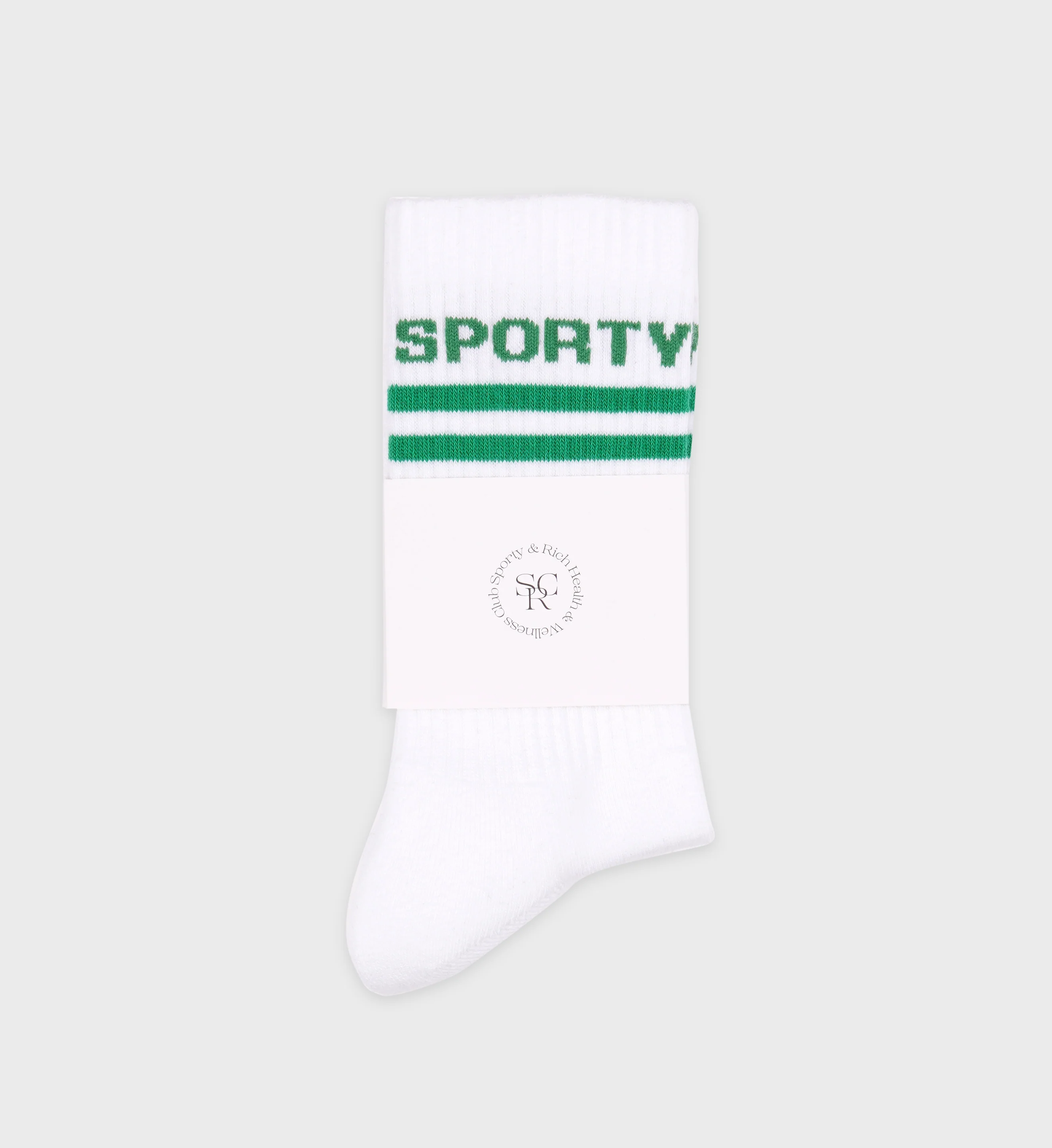 Bold Logo Socks - White/Verde - Image 3
