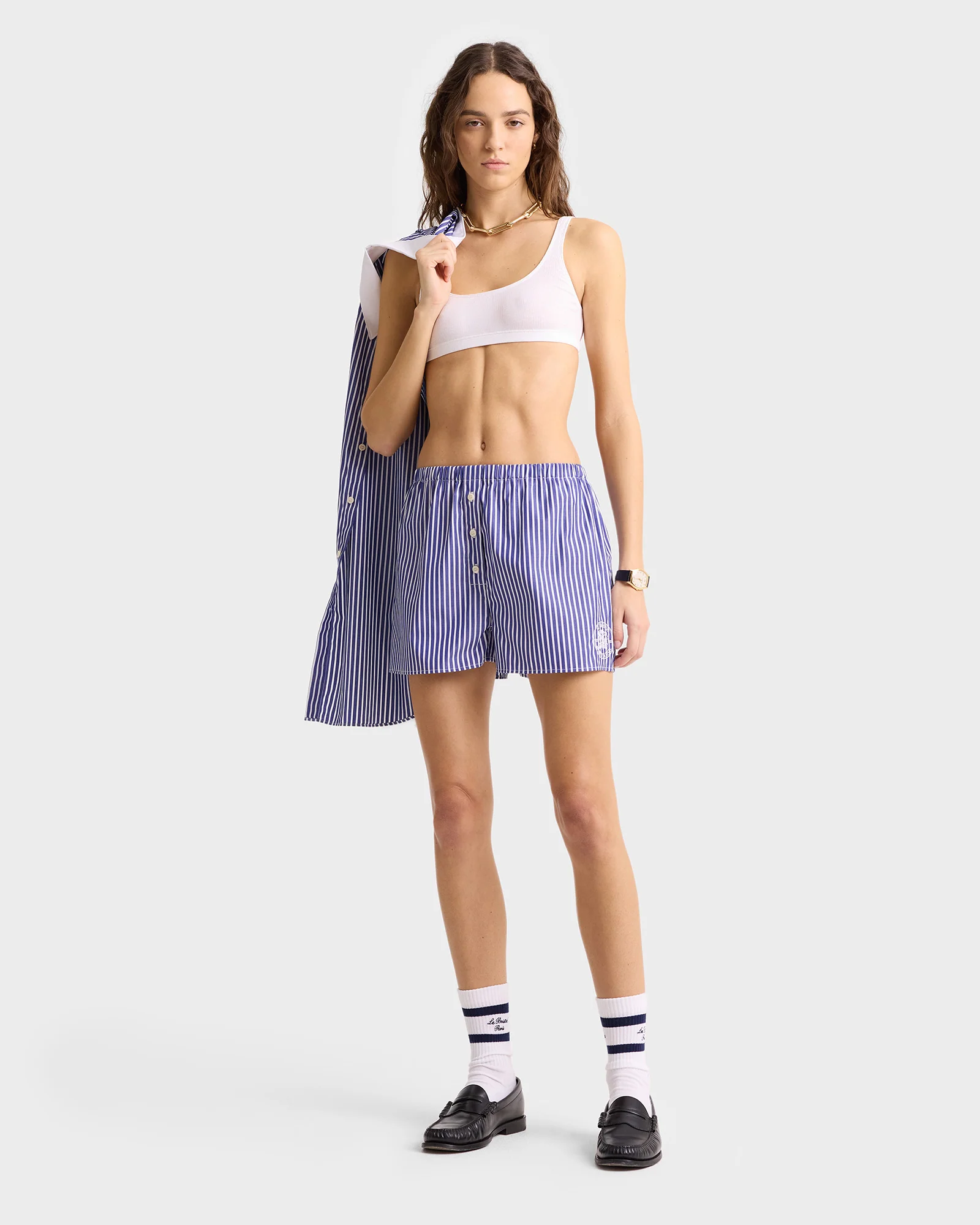 Bristol Crest 100th Boxer Short - Navy/White - Image 3