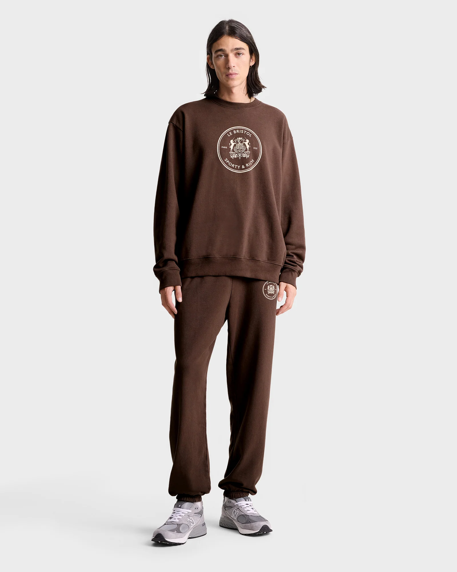 Bristol Crest 100th Crewneck - Chocolate/Cream - Image 6