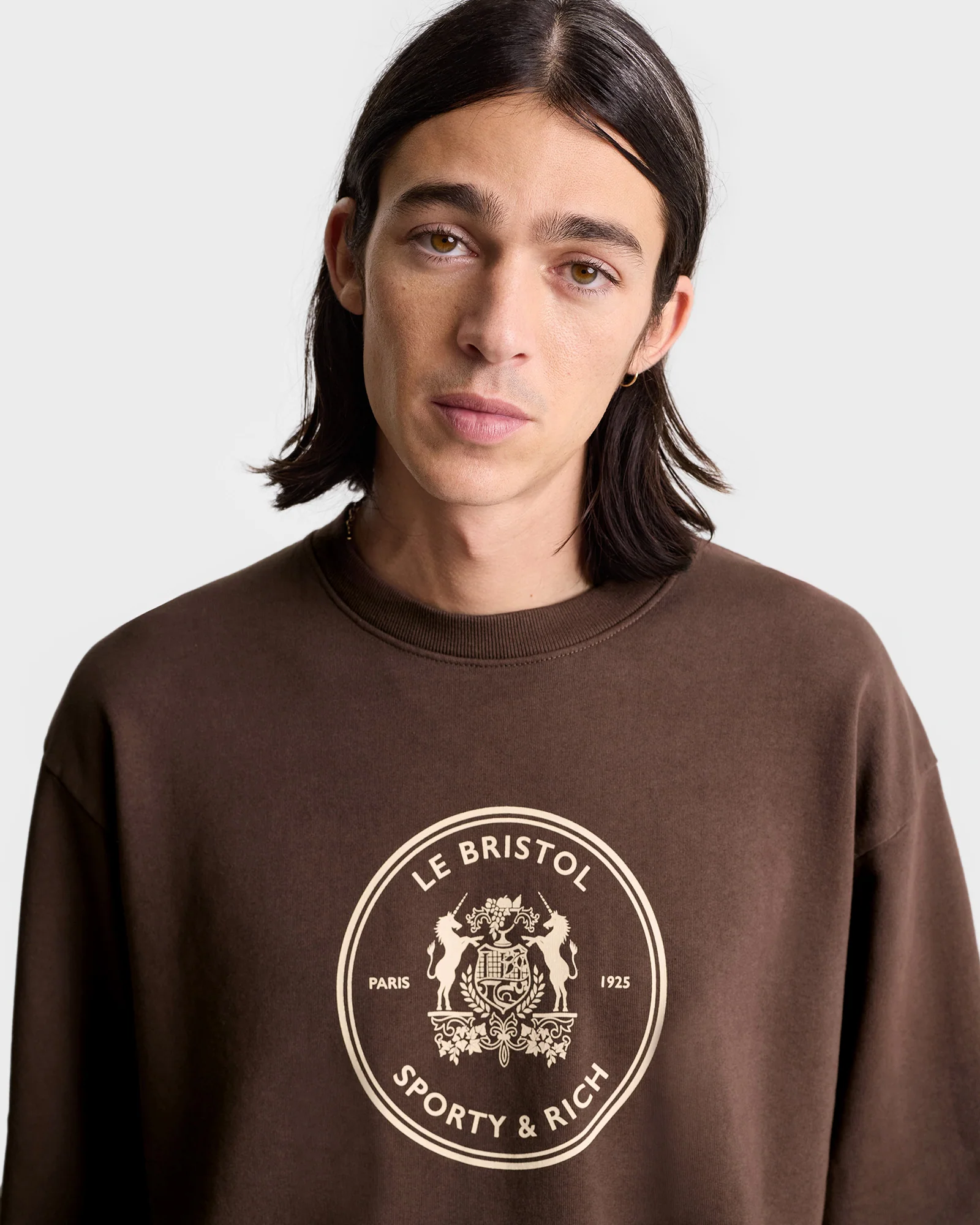Bristol Crest 100th Crewneck - Chocolate/Cream - Image 8