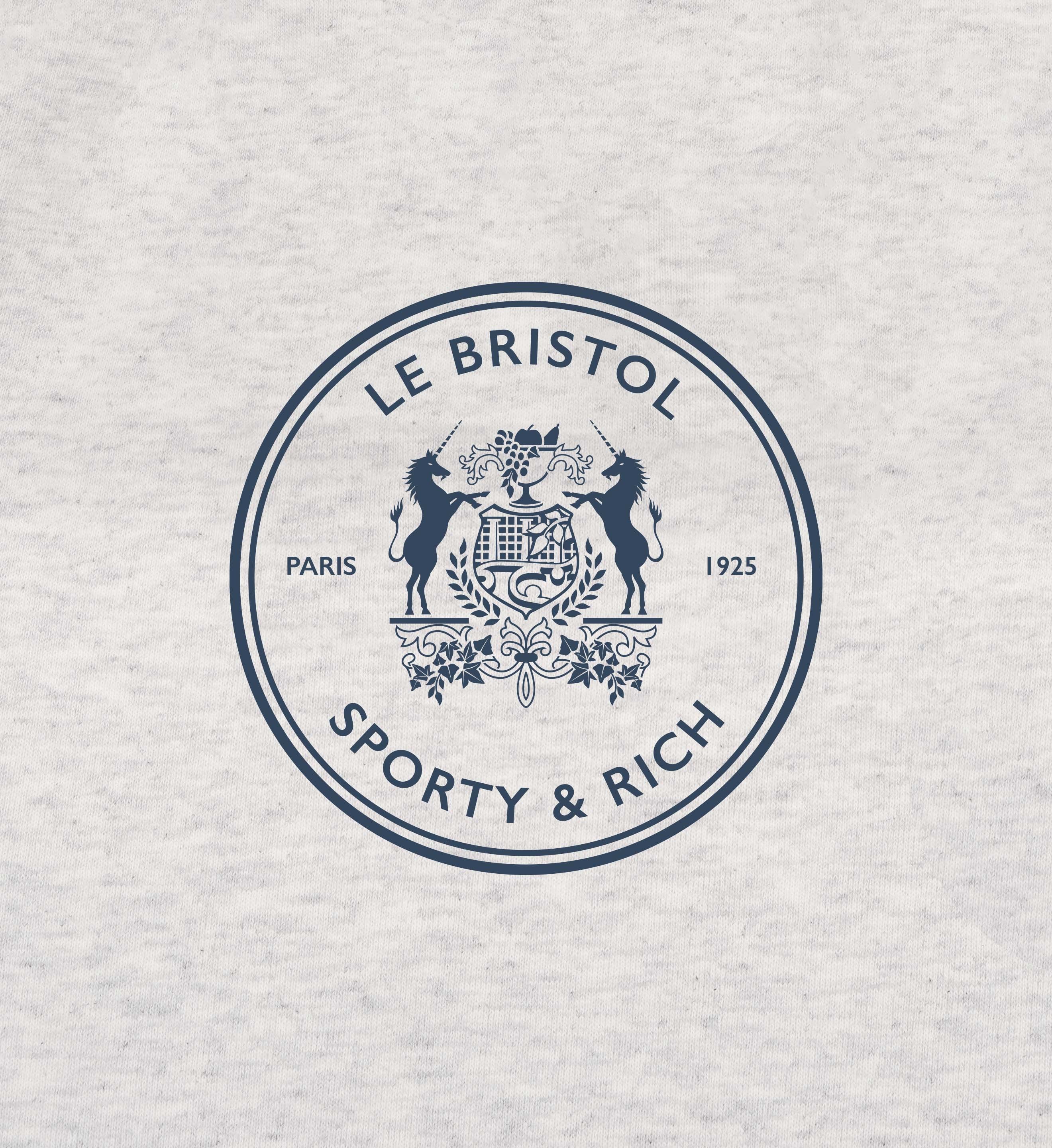 Bristol Crest Gym Short - Heather Gray/Navy - Image 3