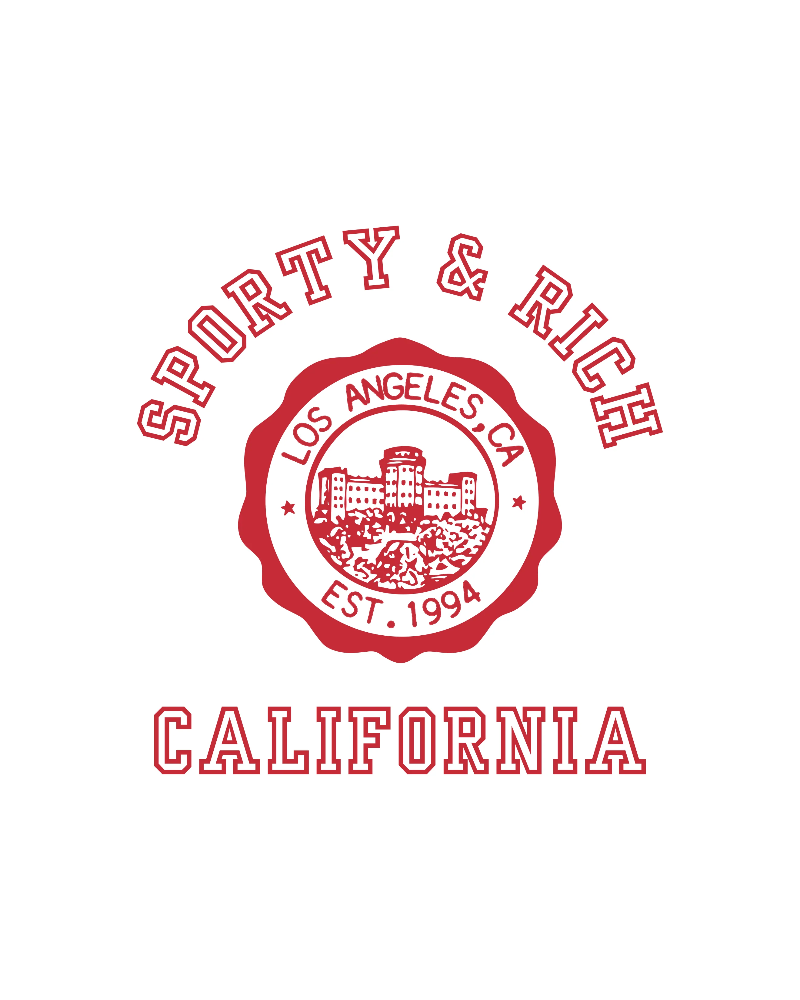 California Emblem Ringer Tee - White/Ruby - Image 7