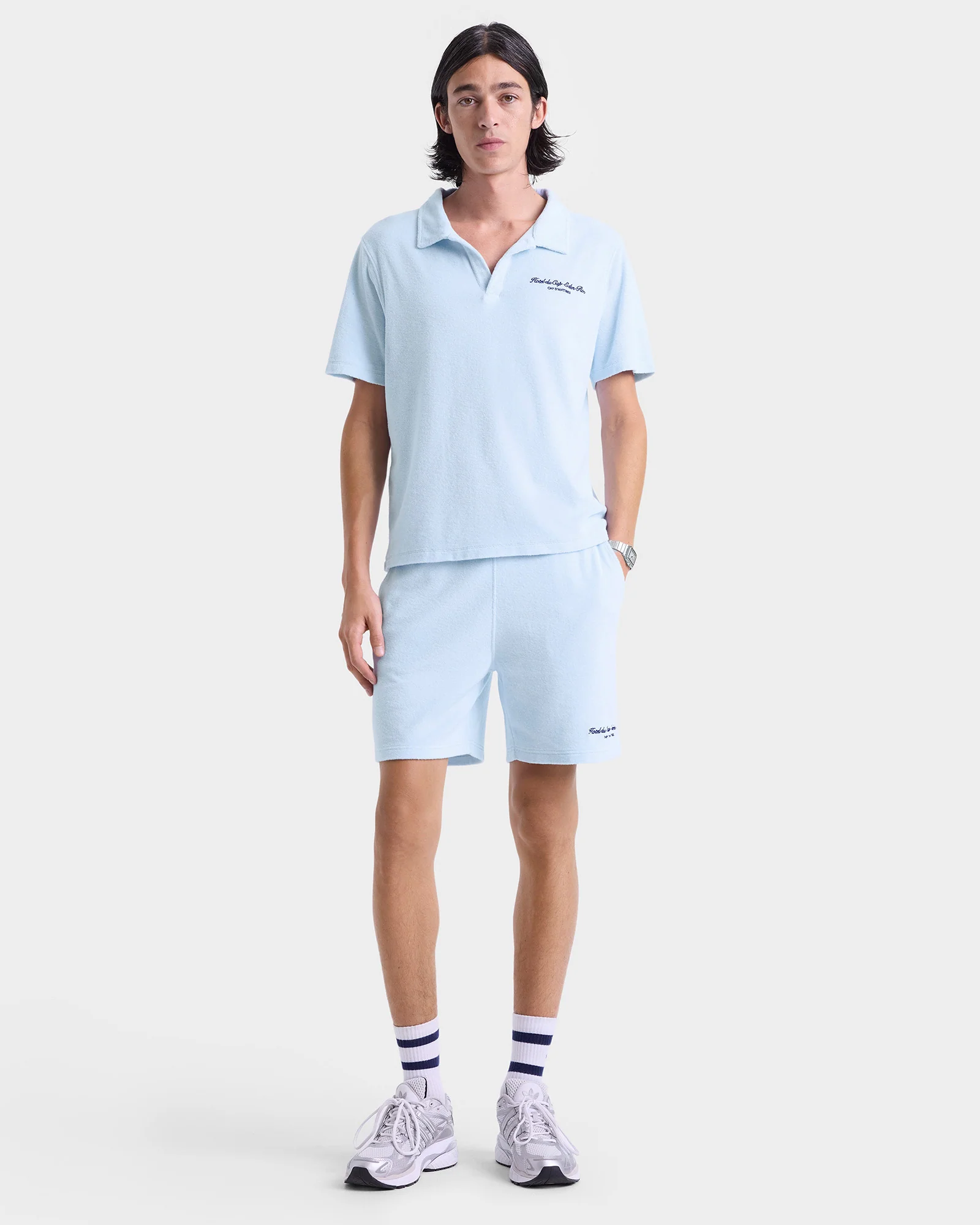 Eden Script Terry Polo - Ciel/Navy - Image 4
