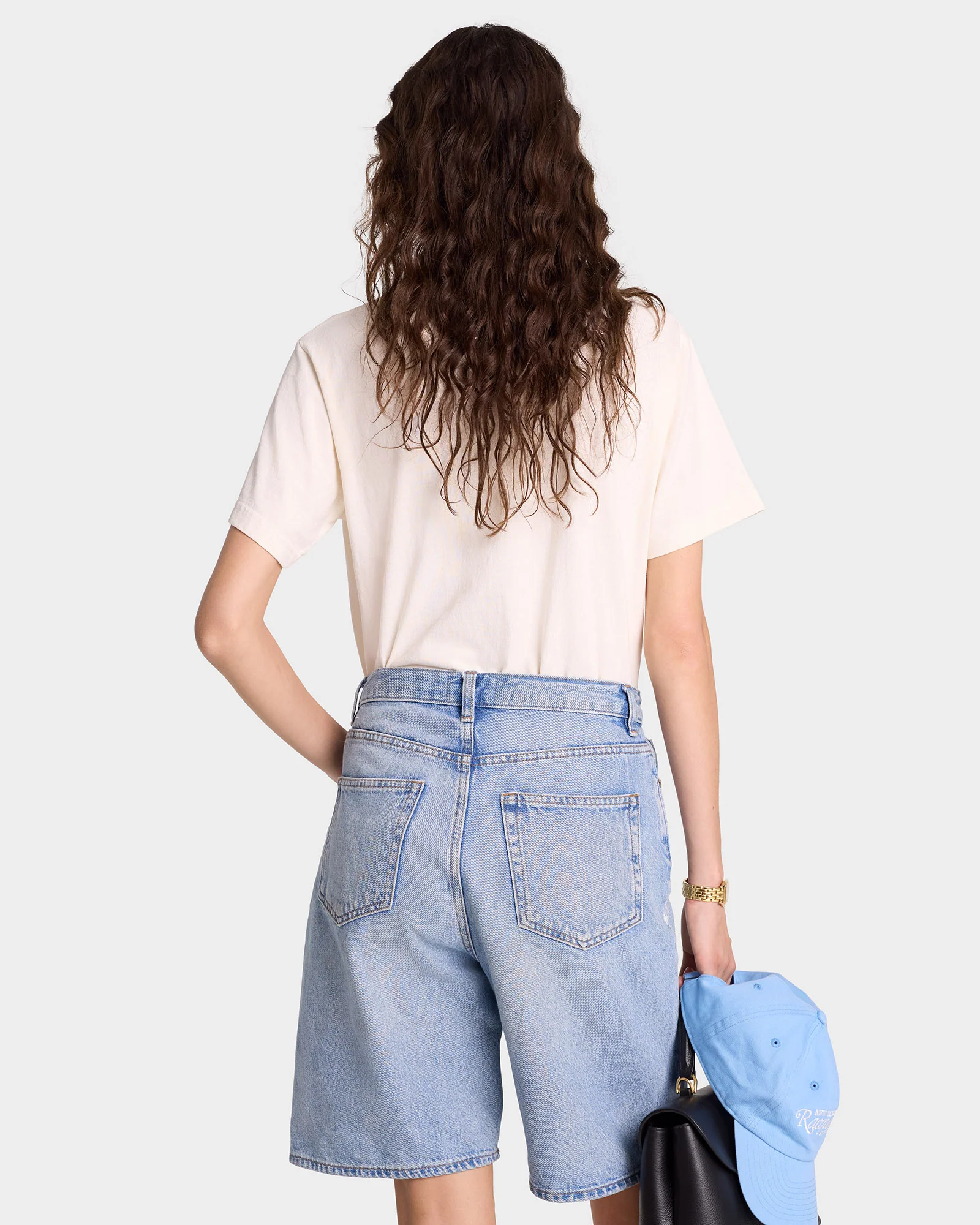 Emblem T-Shirt - Coconut/Sky Blue - Image 4