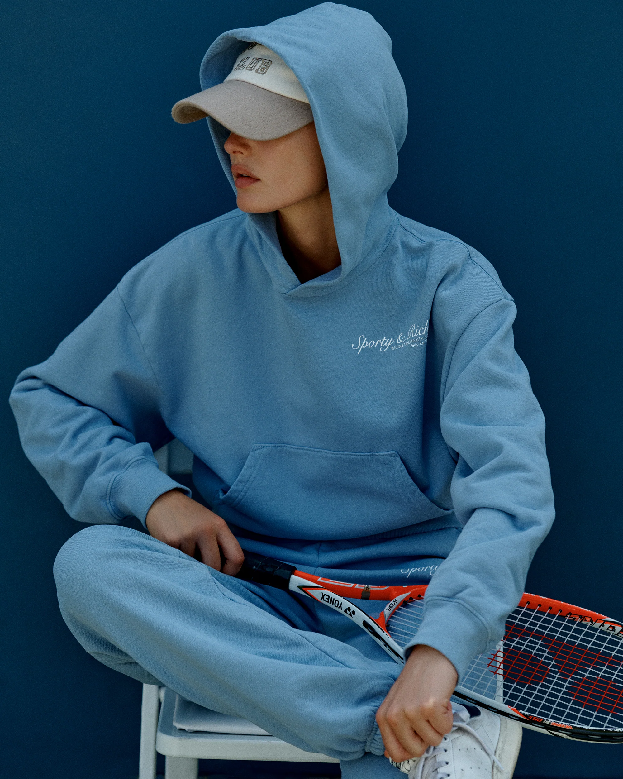French Sweatpant - Washed Periwinkle/White - Image 5
