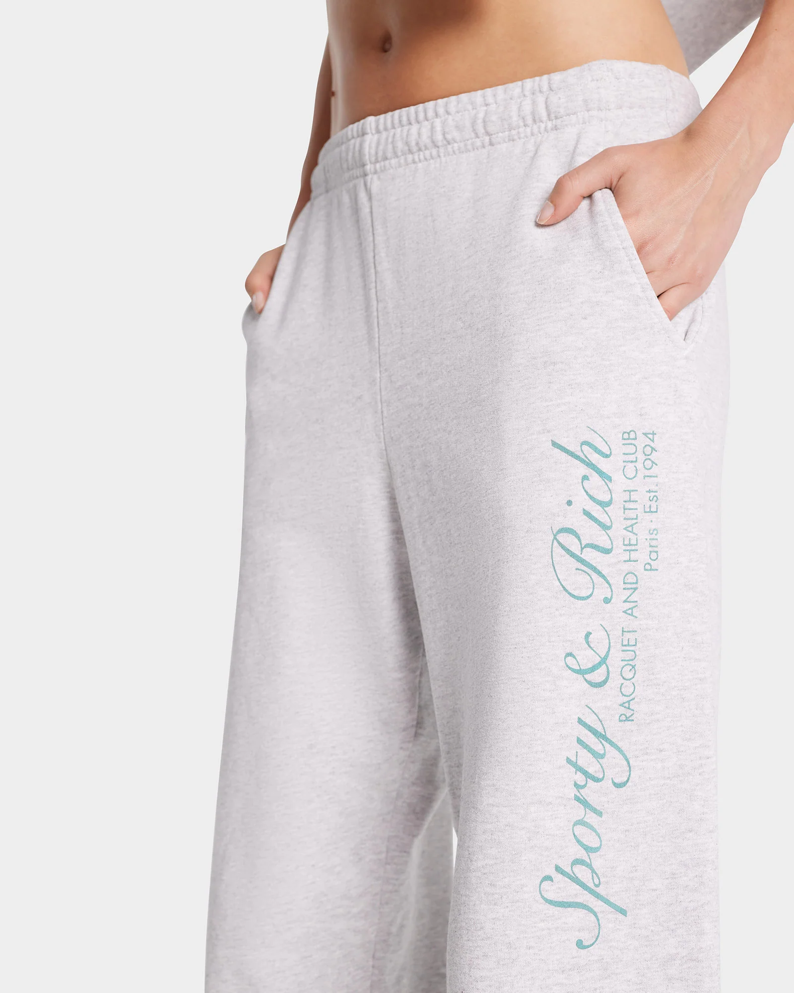 French Sweatpant - Heather Gray/Aquamarine - Image 5