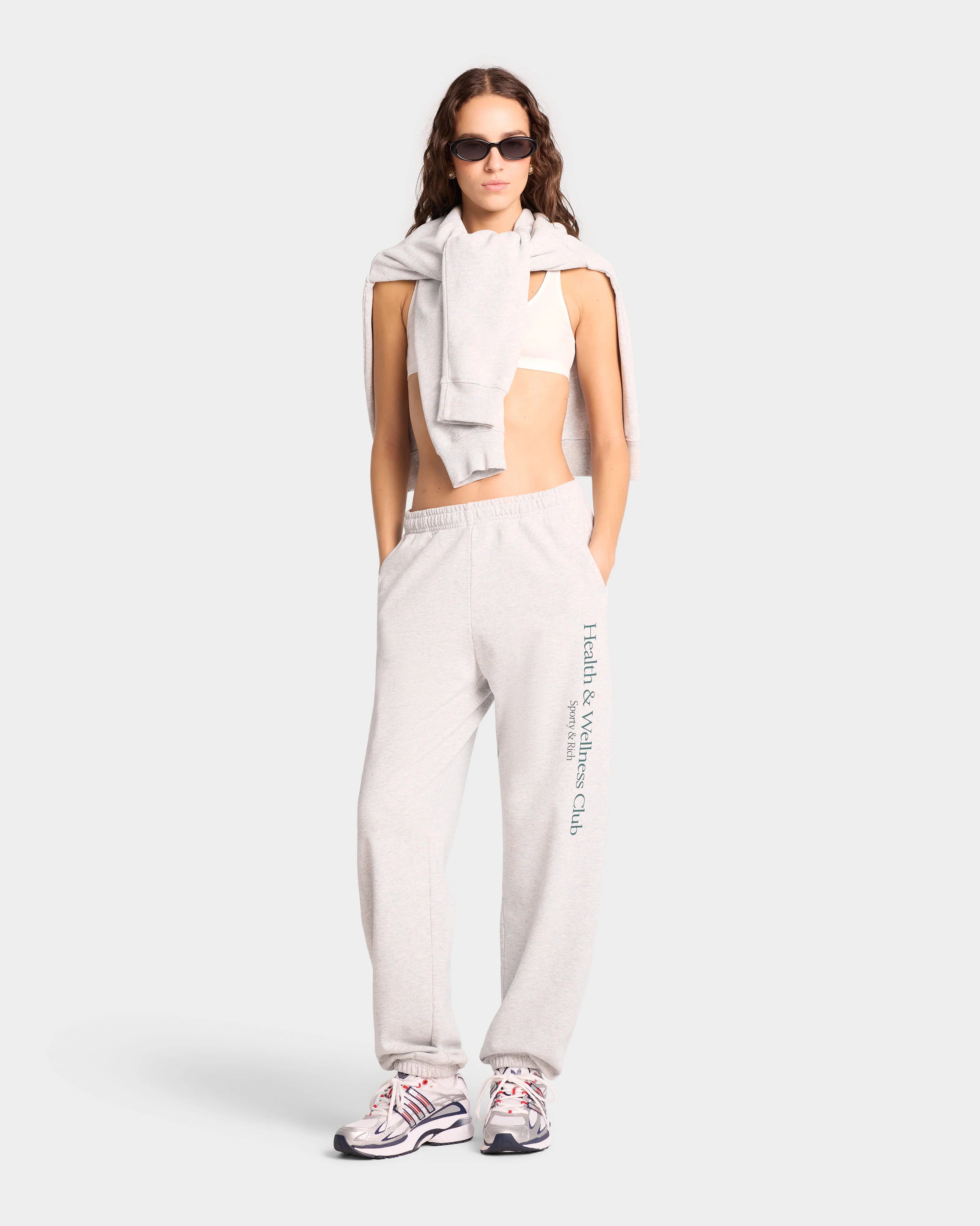 H&W Crest Sweatpant - Heather Gray/Alpine - Image 2