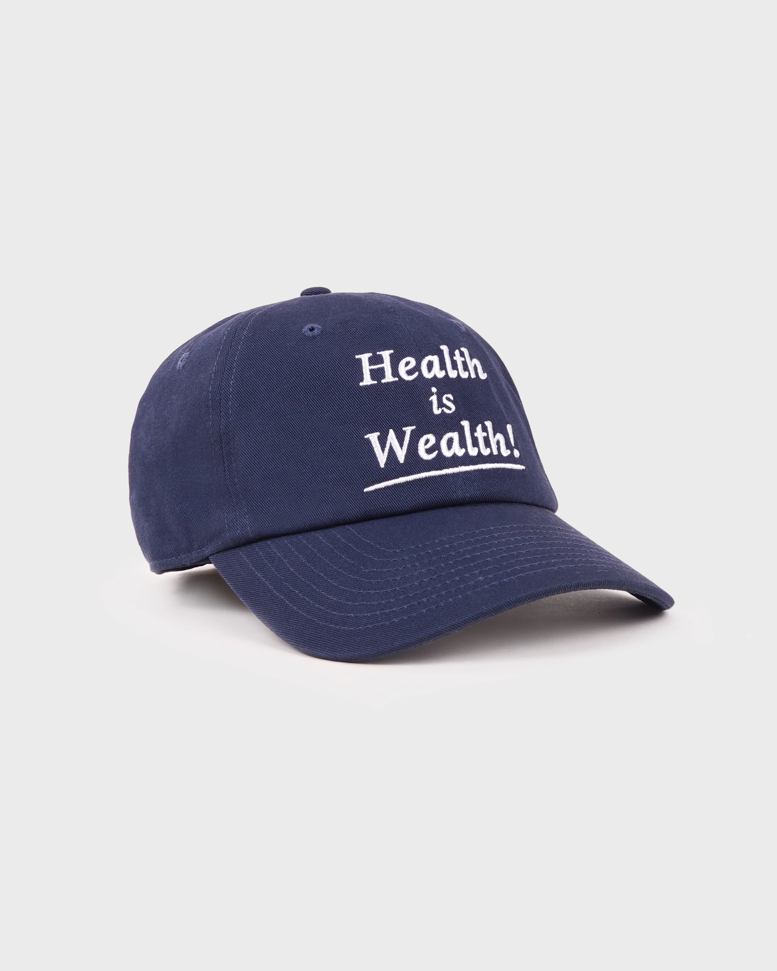Health is Wealth Hat - Light Navy/White - Image 3