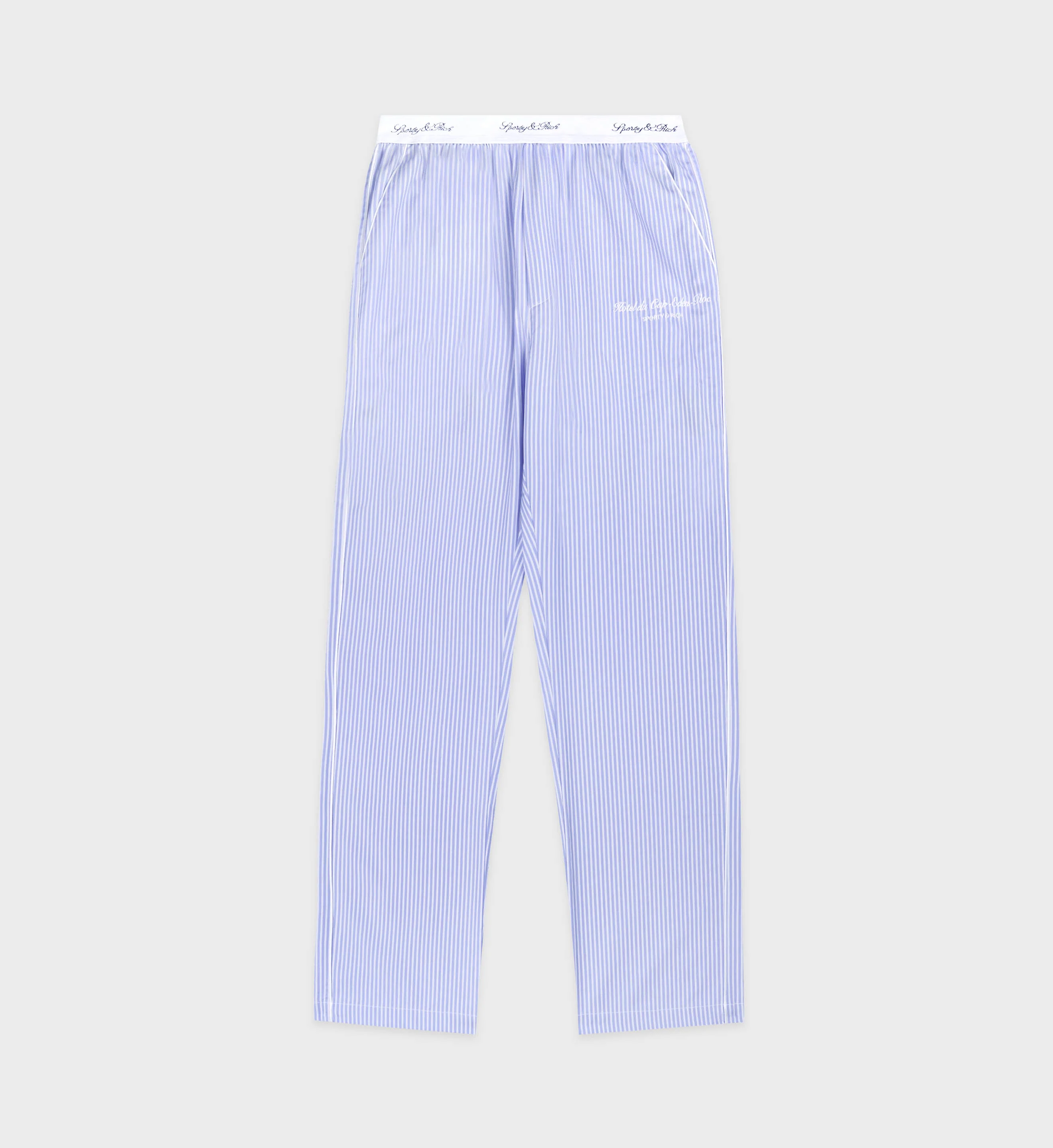 Hotel du Cap Cursive Pyjama Bottom - Blue Striped