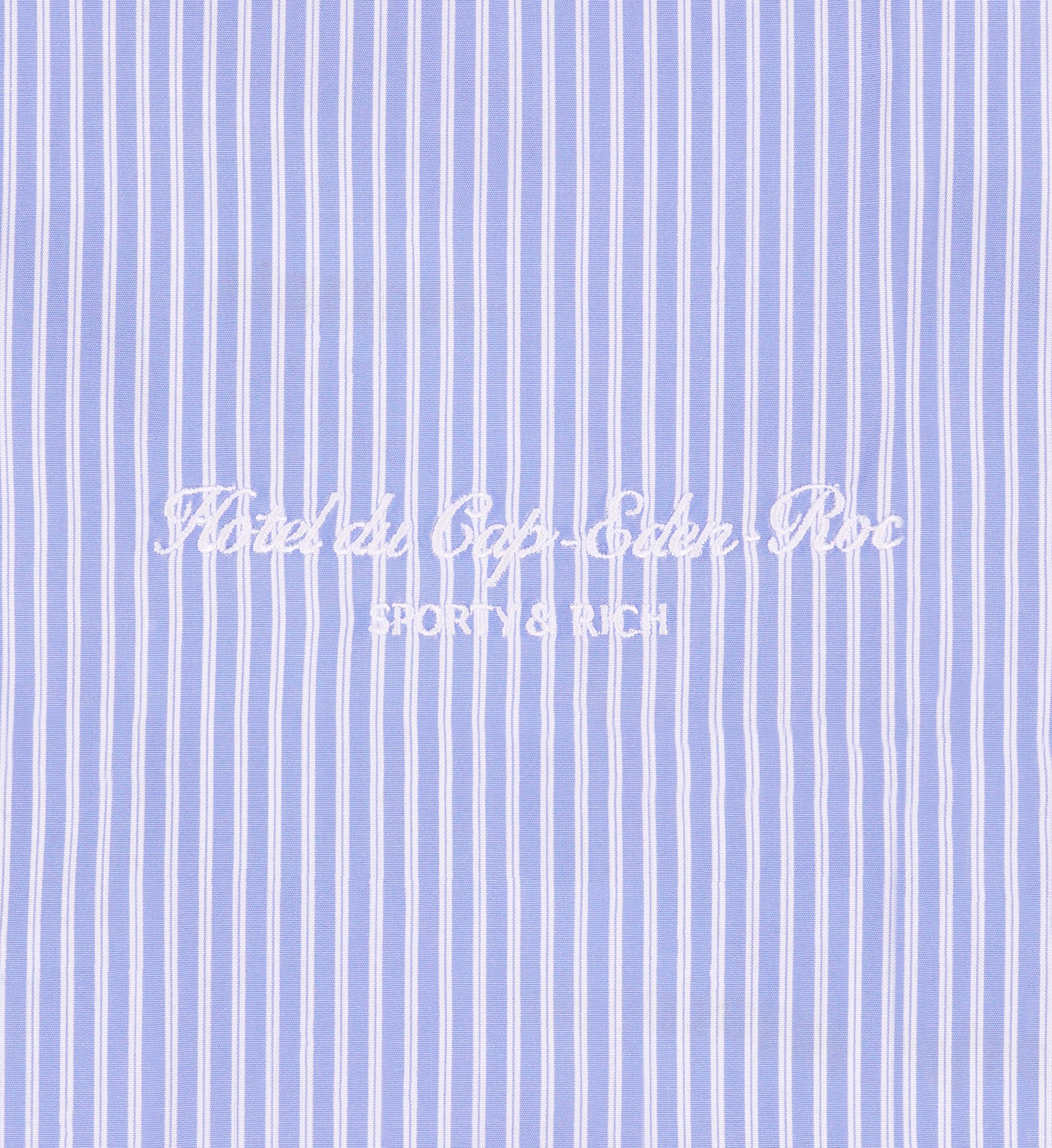 Hotel du Cap Cursive Pyjama Bottom - Blue Striped - Image 4