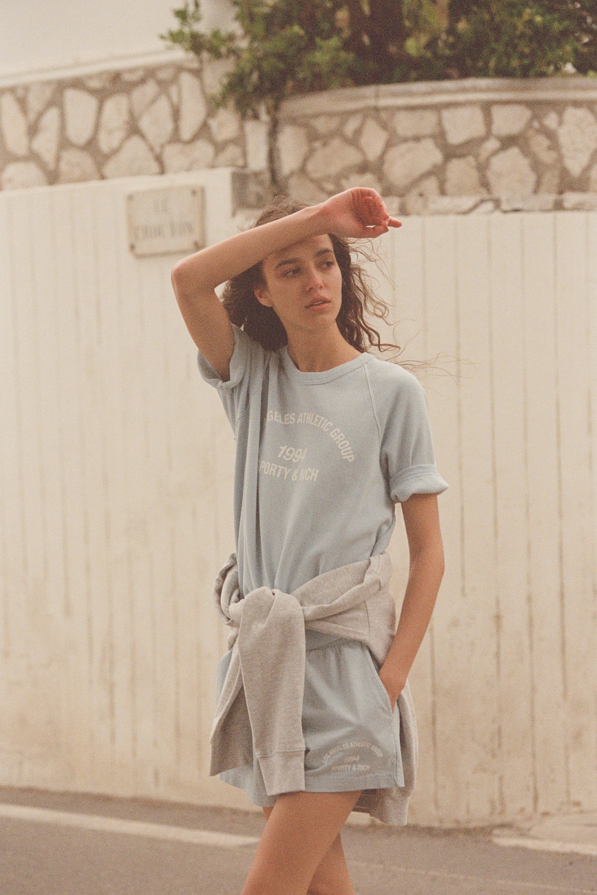 LA Athletic Group Disco Short - China Blue/White - Image 5