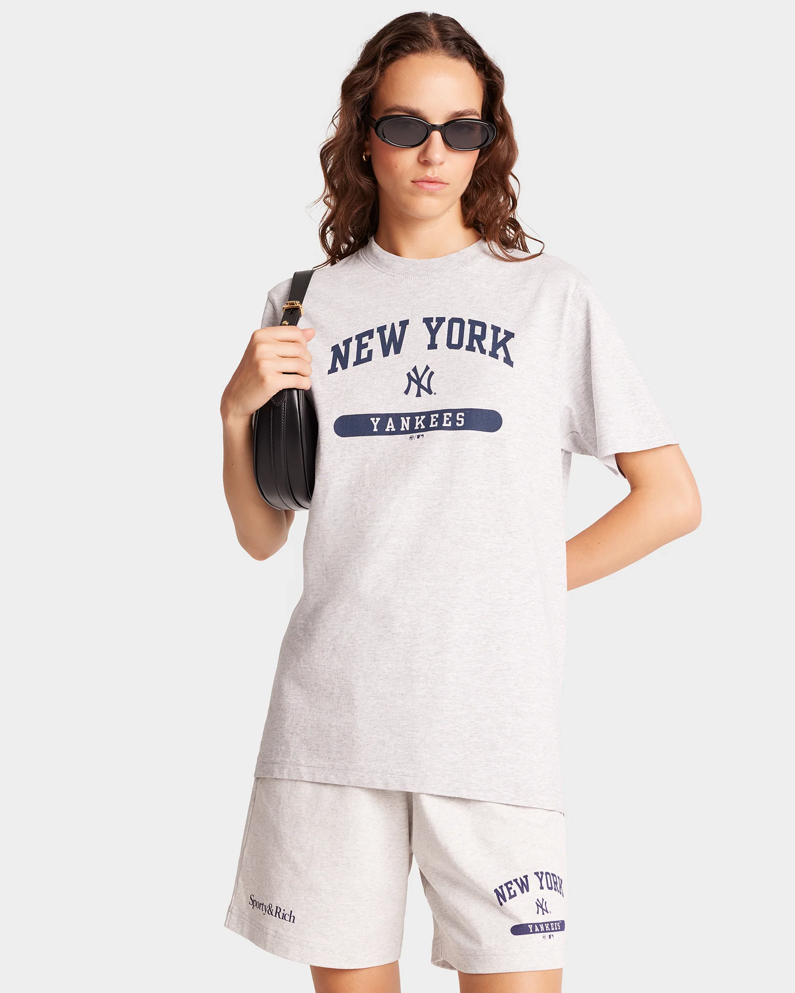 League T-Shirt - Heather Gray/Navy - Image 5