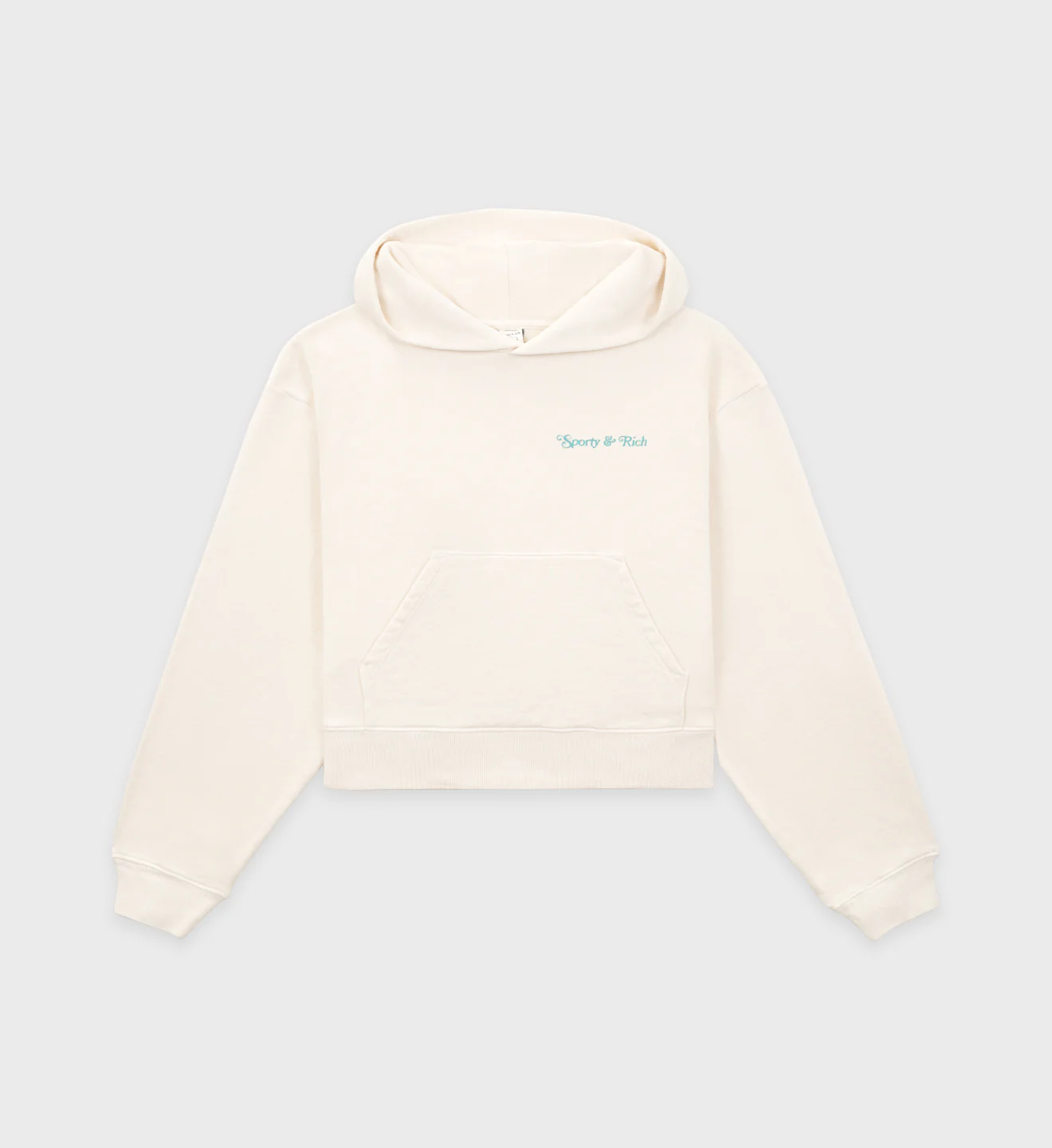 New York Tennis Club Cropped Hoodie - Cream
