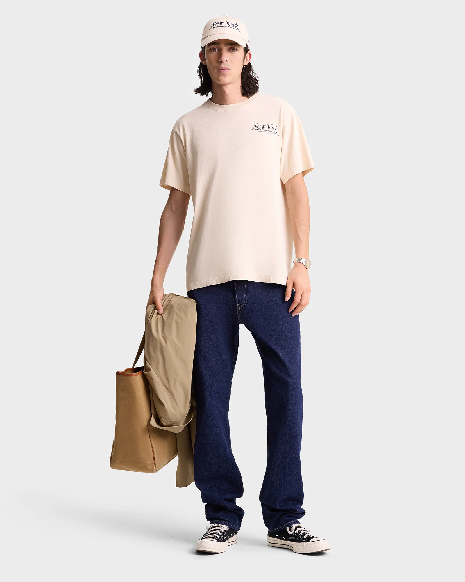 NY 94 T-Shirt - Cream/Navy - Image 8