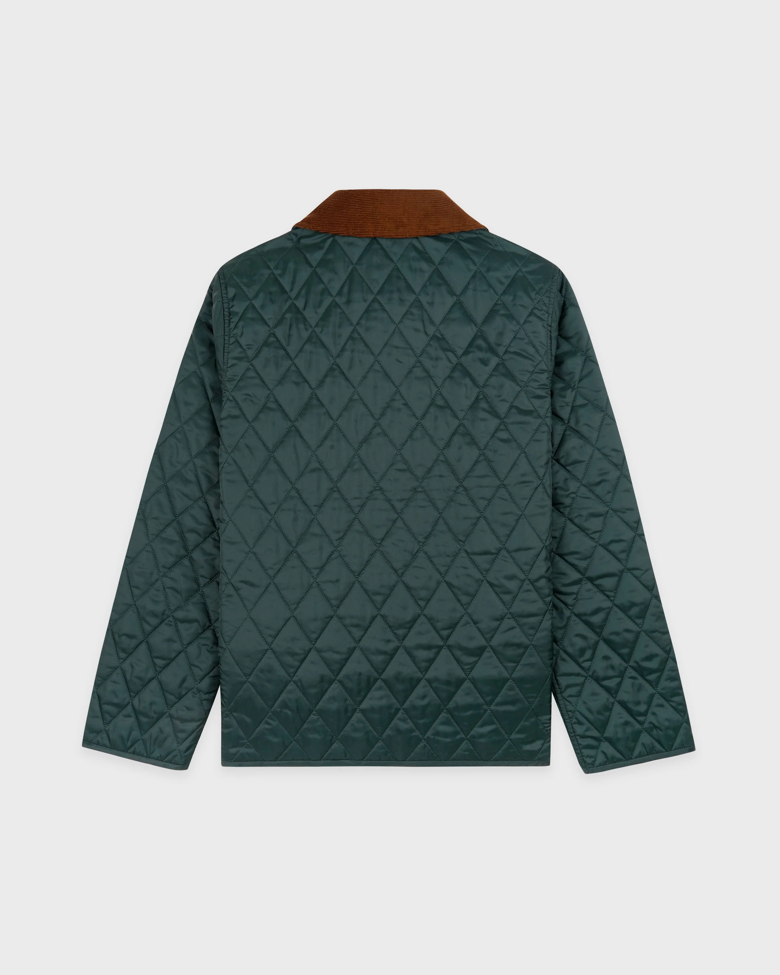 NY Crest Nylon Quilted Jacket - Forest/Tan - Image 7