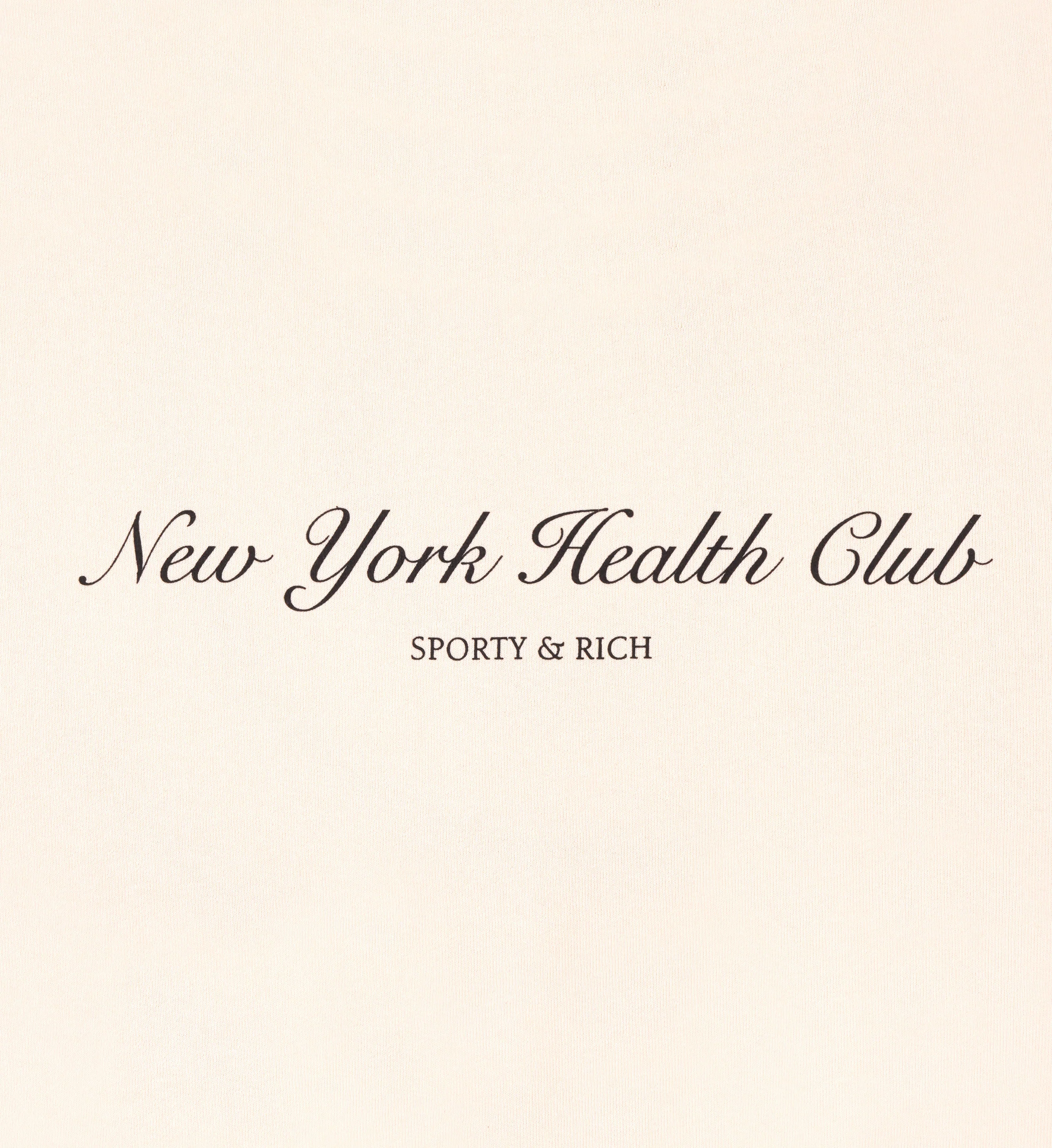NY Health Club Cropped Crewneck - Cream/Black - Image 3