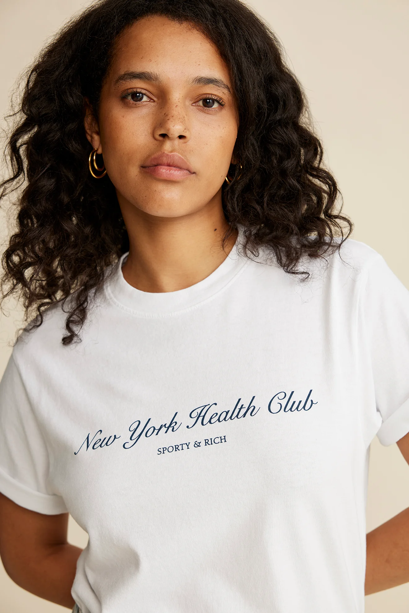 NY Health Club T-Shirt - White/Navy - Image 5