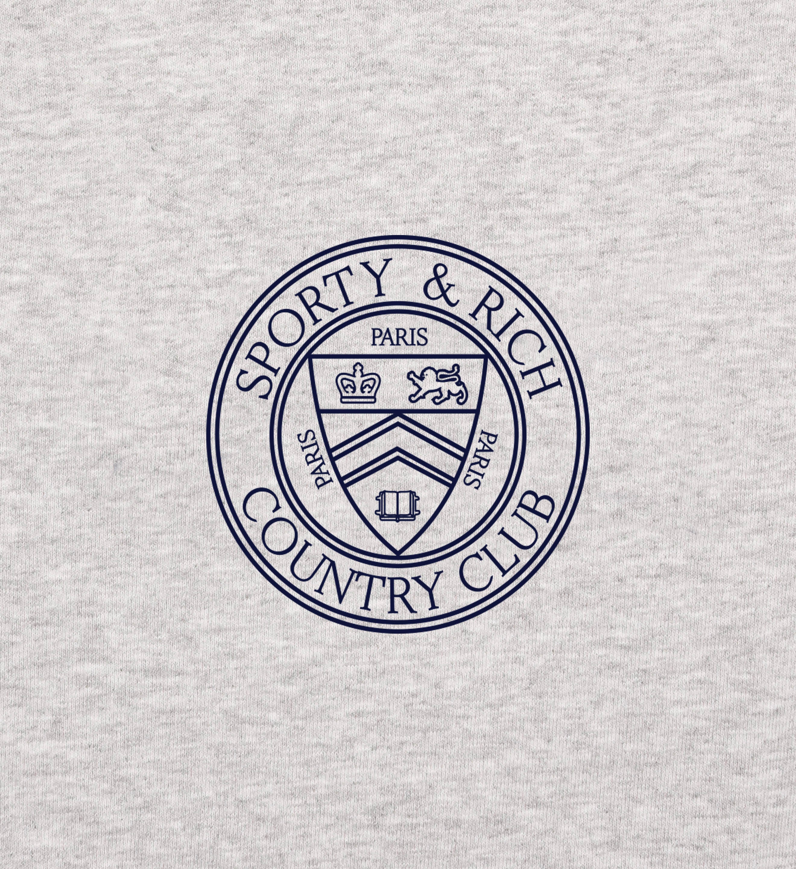 Paris Country Club Zip Hoodie - Heather Gray/Navy - Image 7