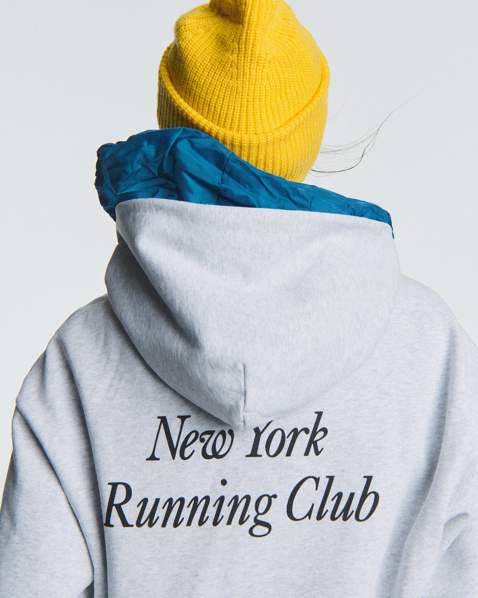 Run Club Zip Hoodie - Heather Gray/Black - Image 4