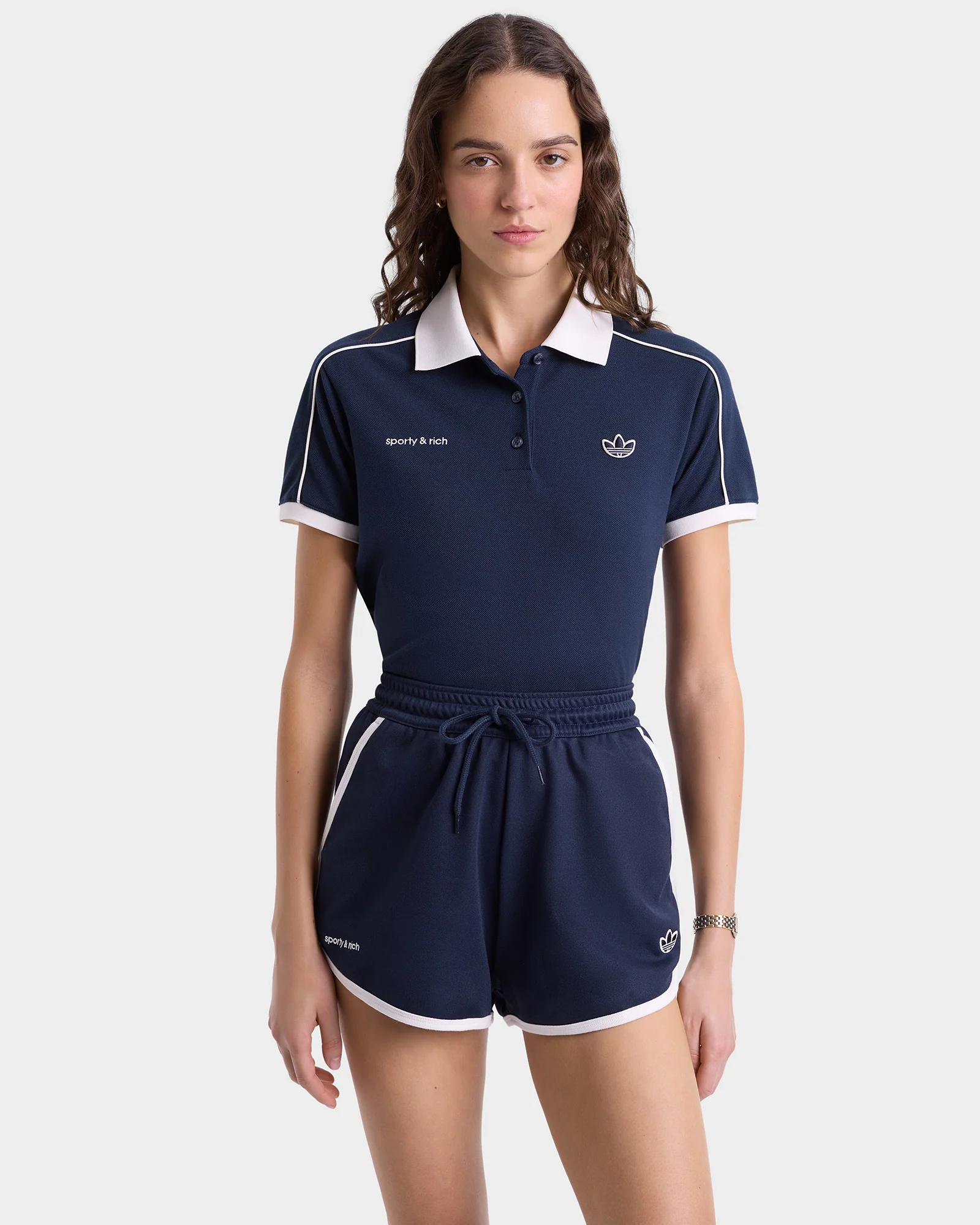Adidas Track Short - Navy/White - Image 3