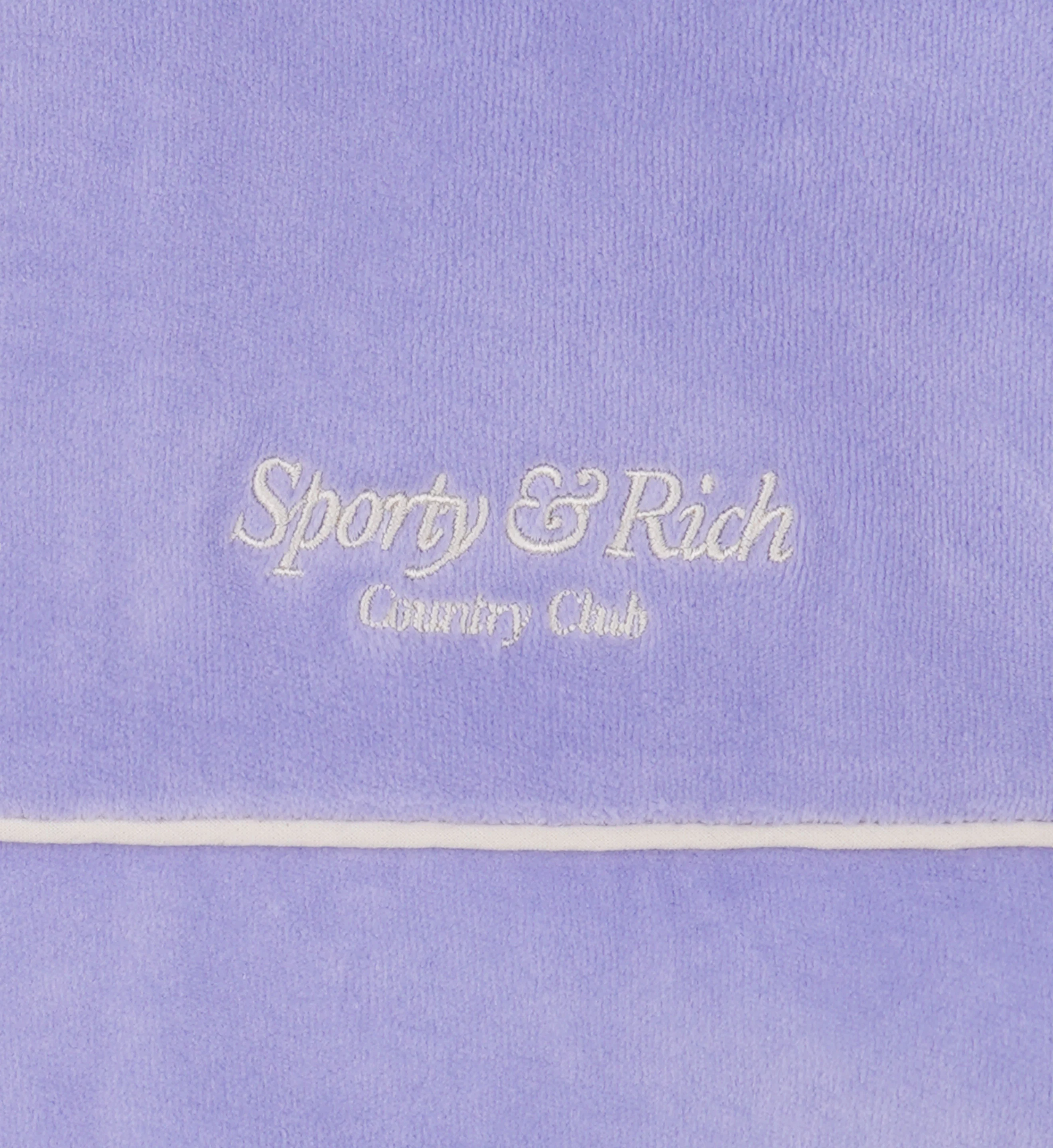 Script Velour Track Pants - Nigella/Cream - Image 3
