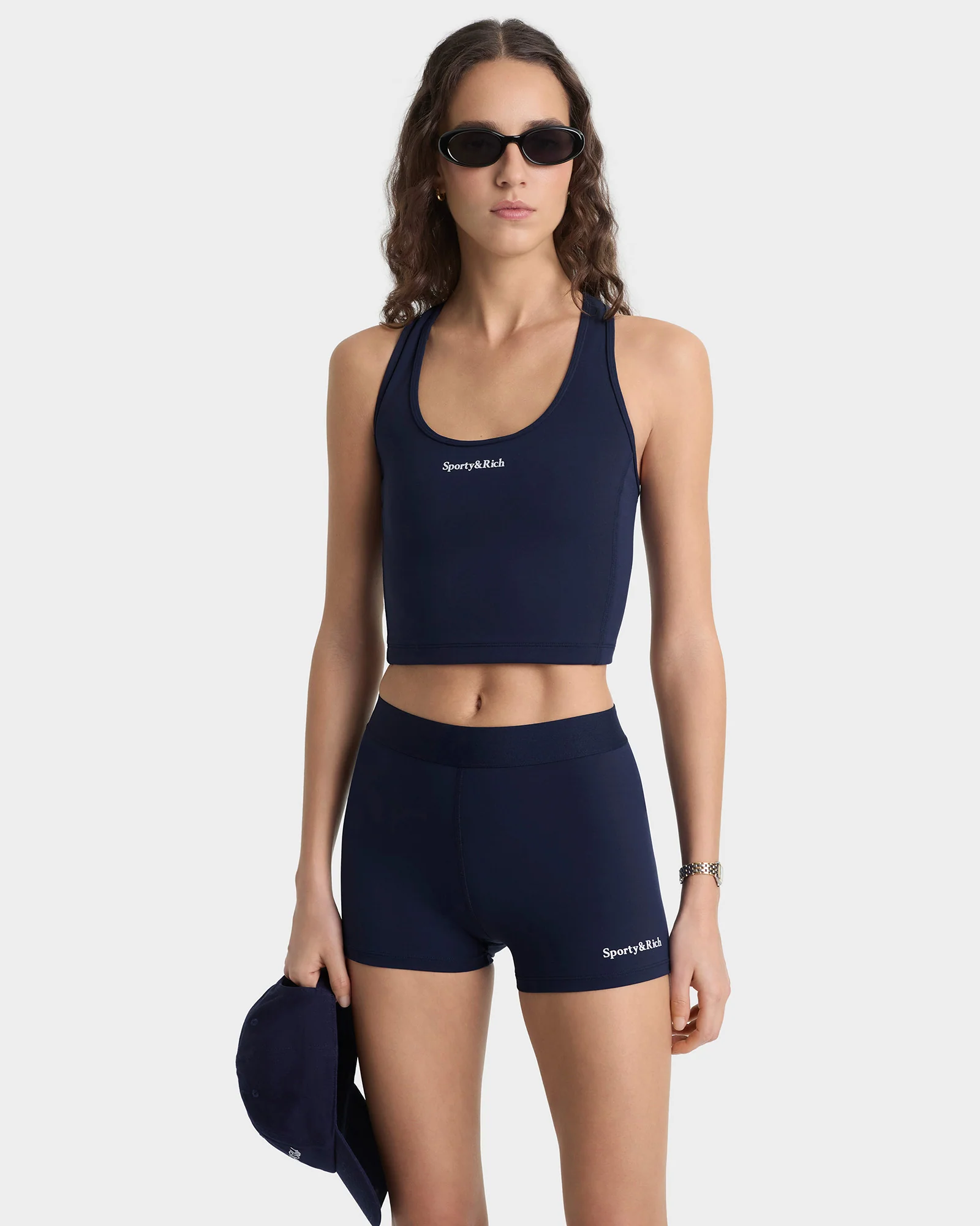Serif Logo Active Short - Navy/White - Image 3