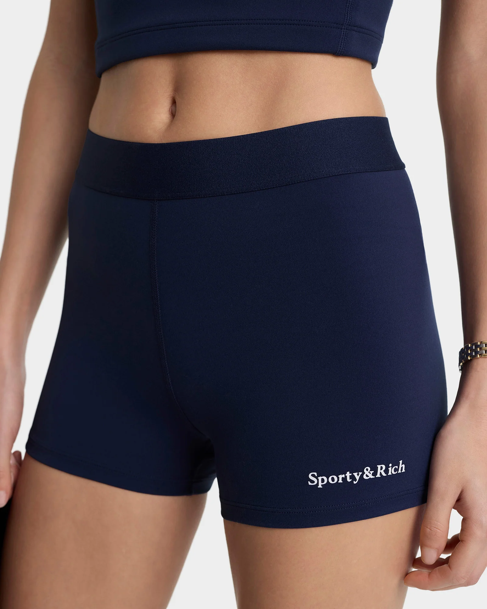Serif Logo Active Short - Navy/White - Image 4