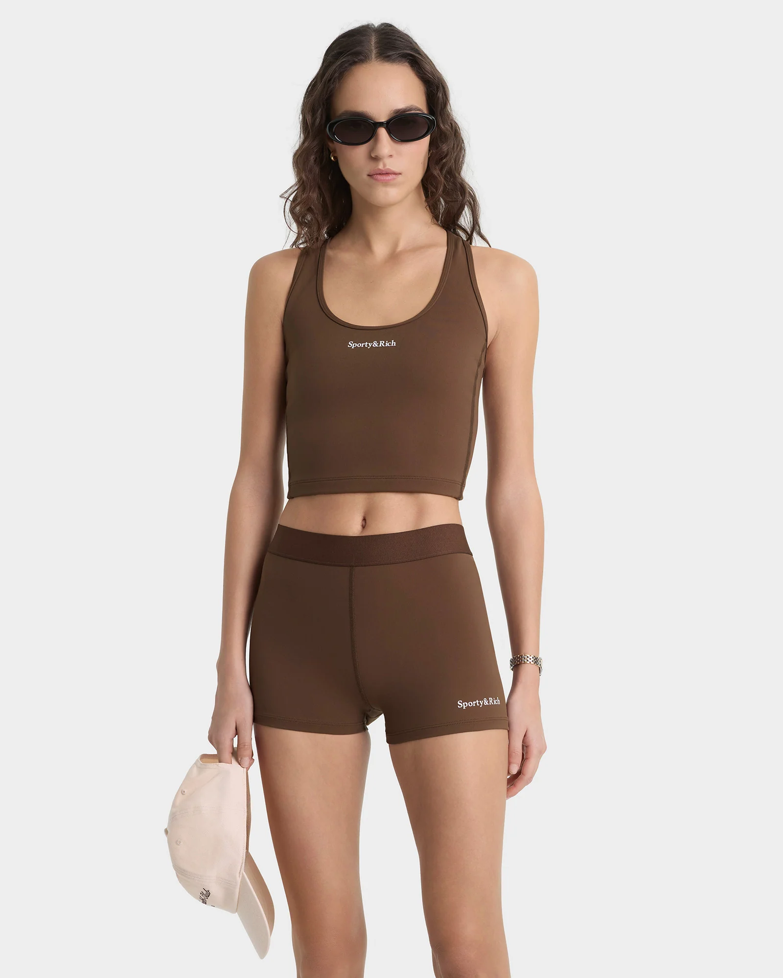 Serif Logo Active Short - Toffee/White - Image 3