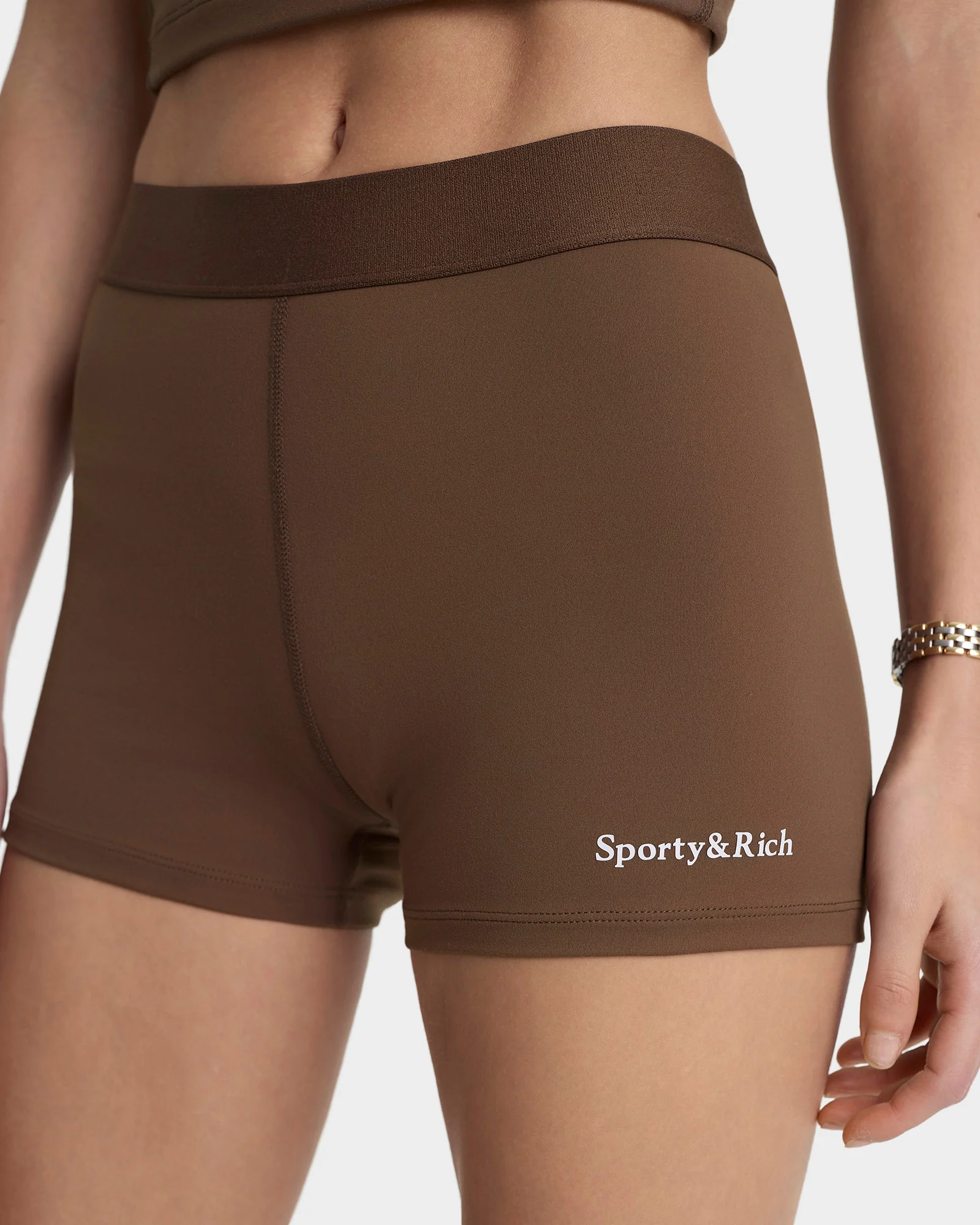 Serif Logo Active Short - Toffee/White - Image 4