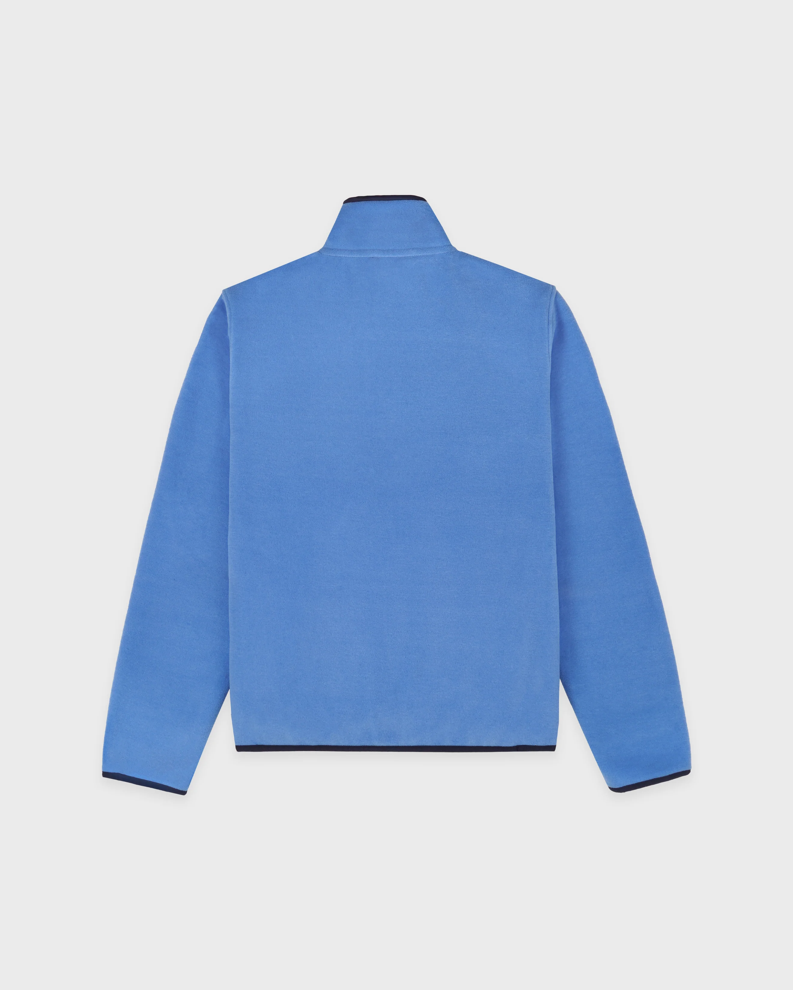 Serif Logo Buttoned Polar Sweatshirt - Azure/Light Navy - Image 3