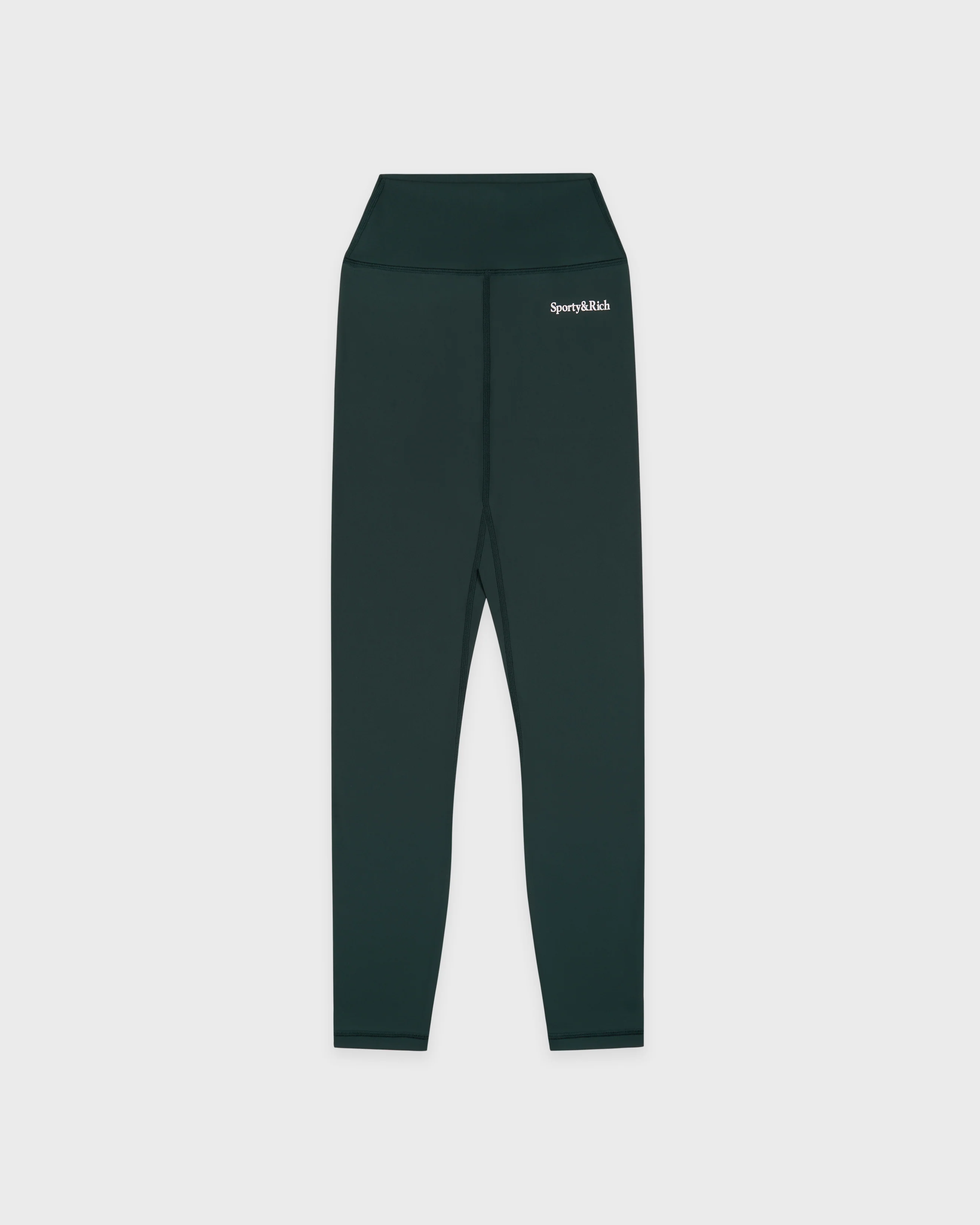 Serif Logo Legging - Forest/White - Image 6