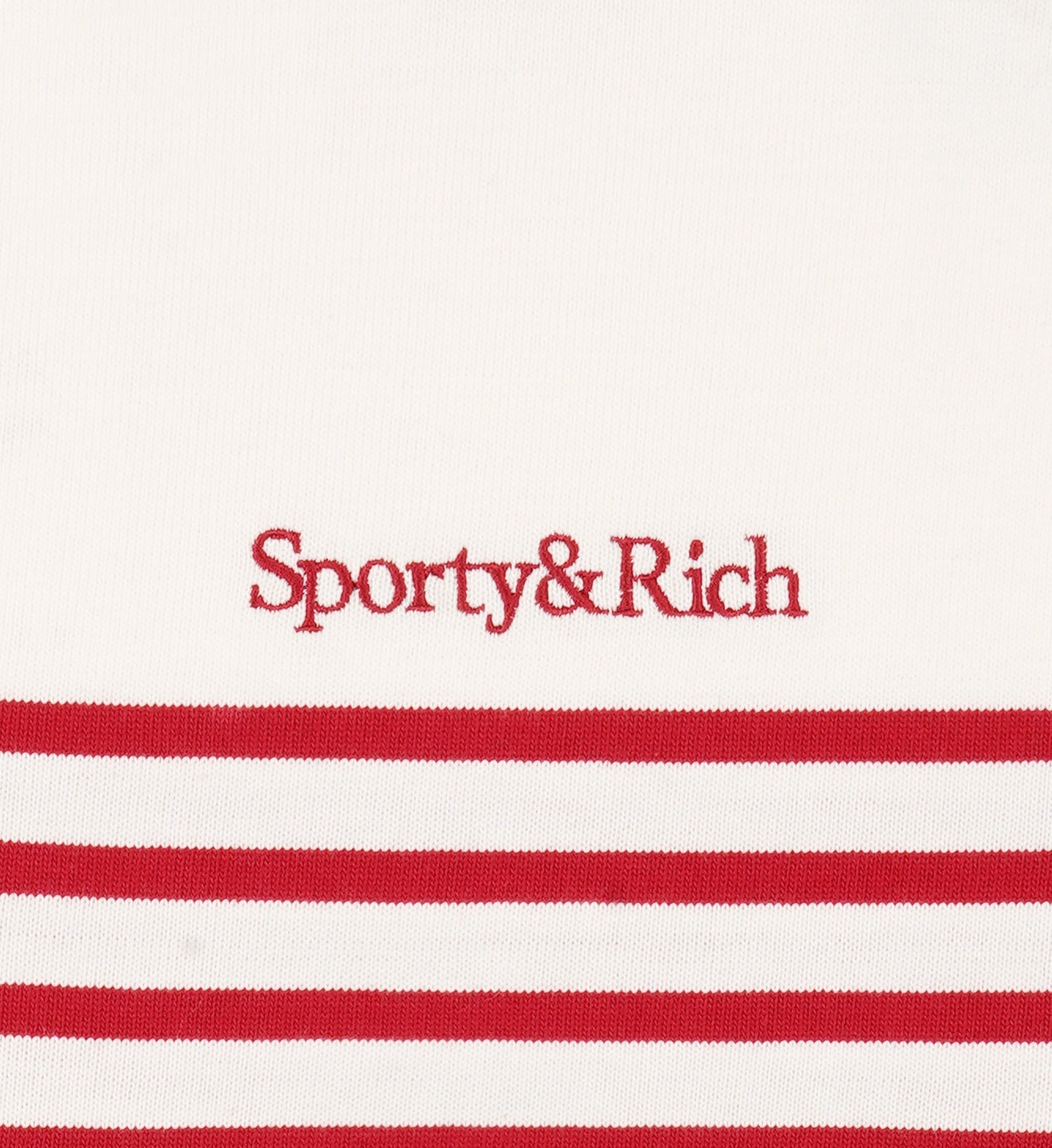 Serif Logo Mariniere Sweater - Off White/Red Stripe - Image 8