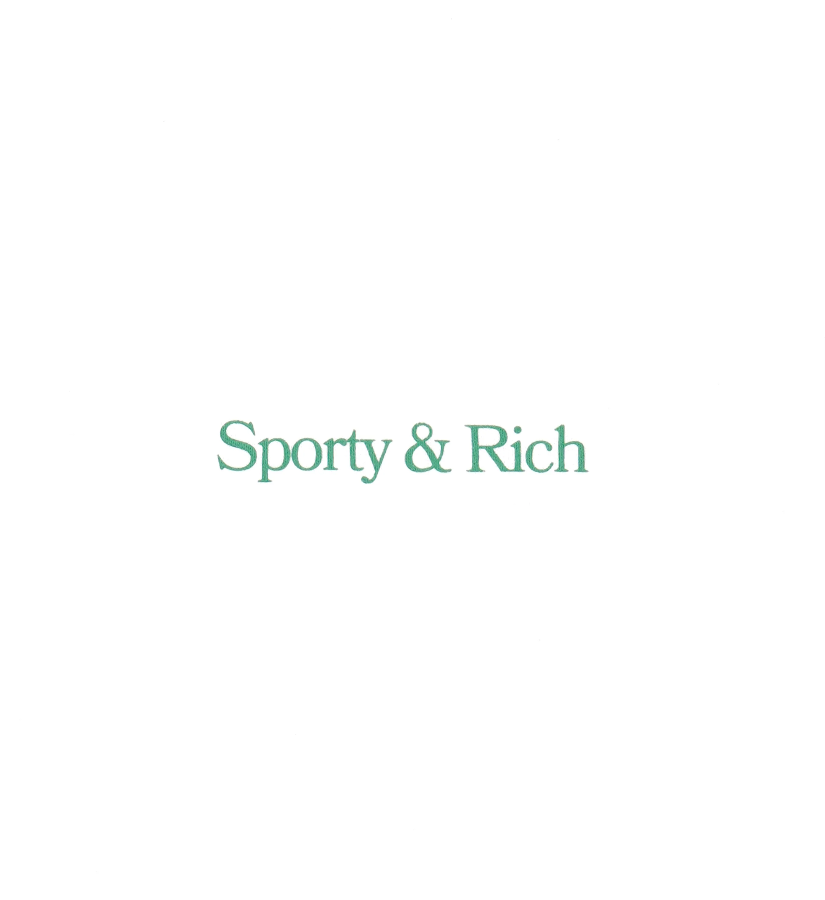 Serif Logo Ringer Tee - White/Verde - Image 3