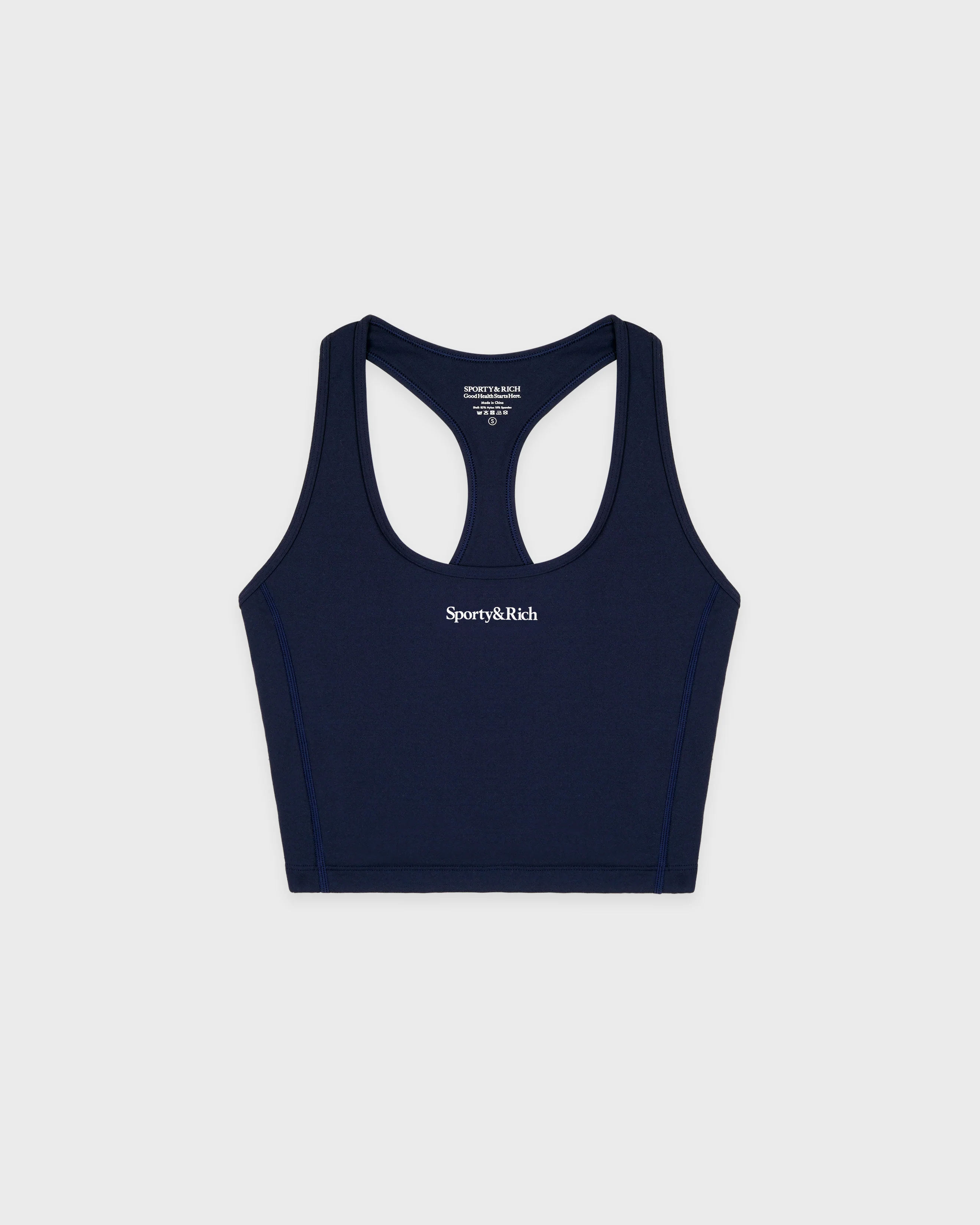 Serif Logo Sports Tank - Navy/White - Image 6