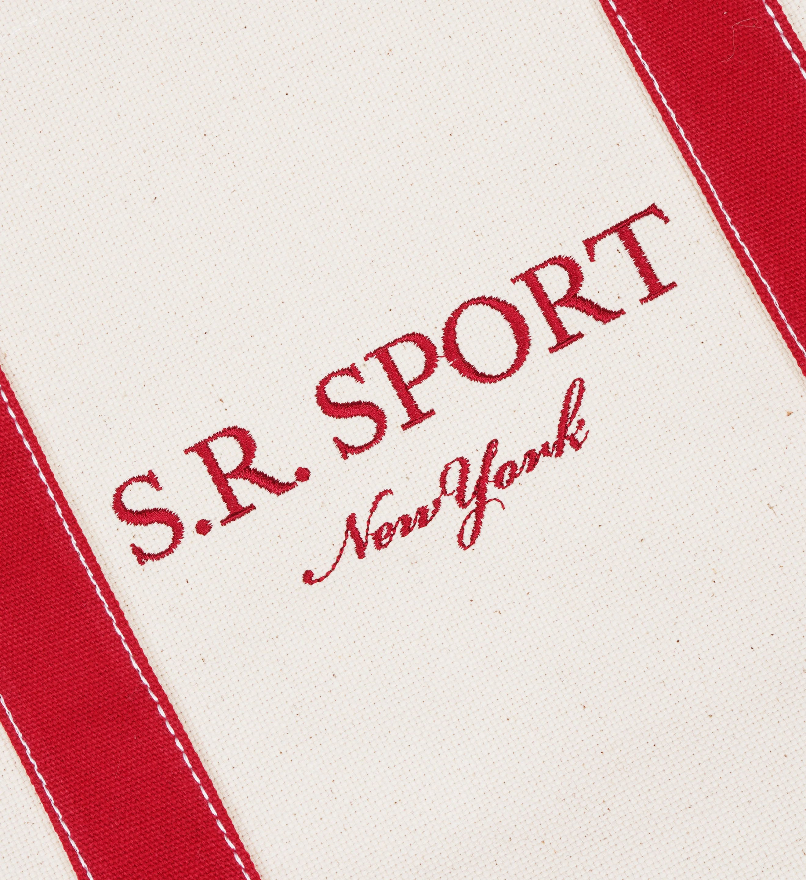 SR Sport Two Tone Tote - Natural/Ruby - Image 3