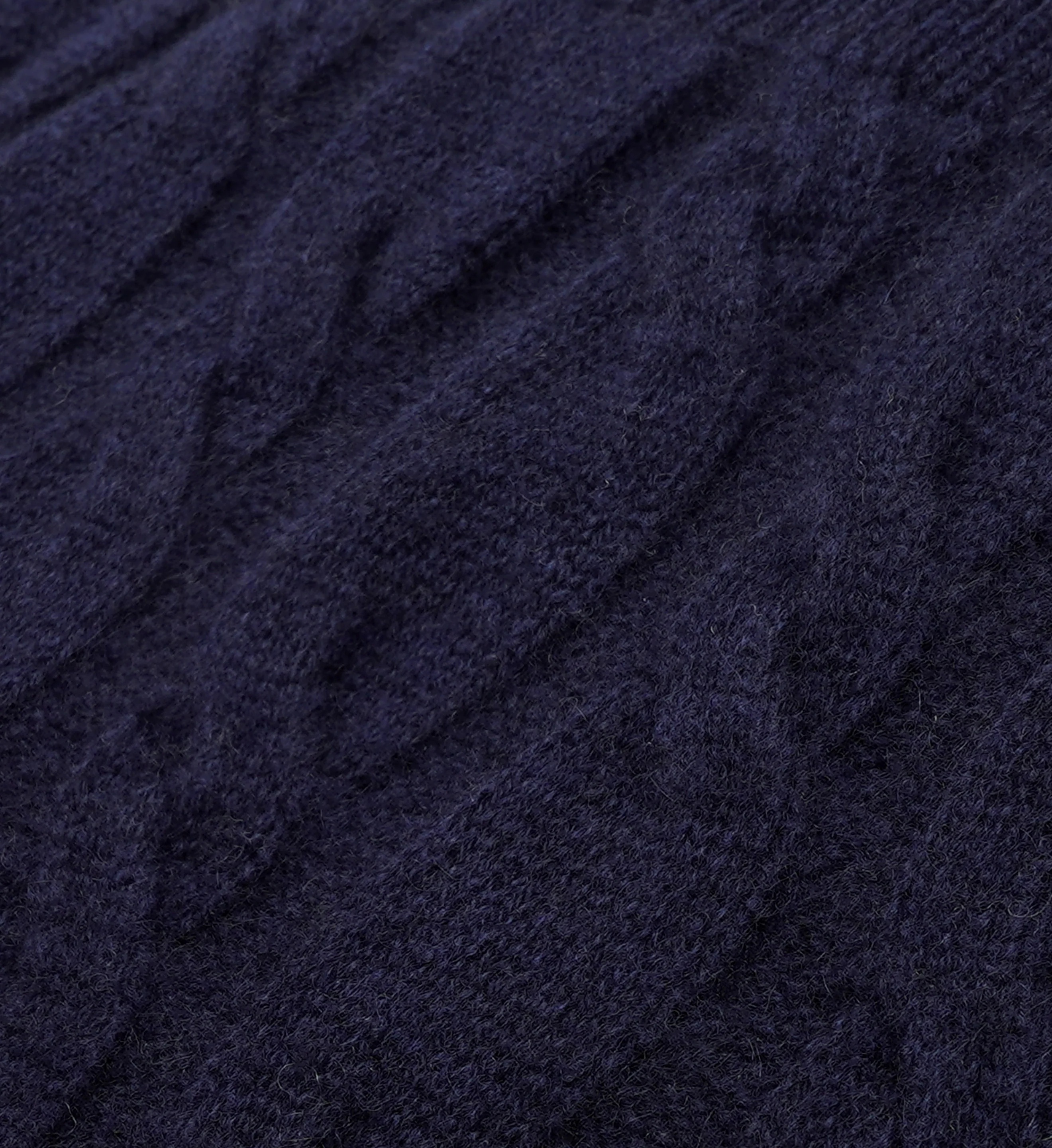 SRC Cableknit Cashmere Trousers - Navy/White - Image 4