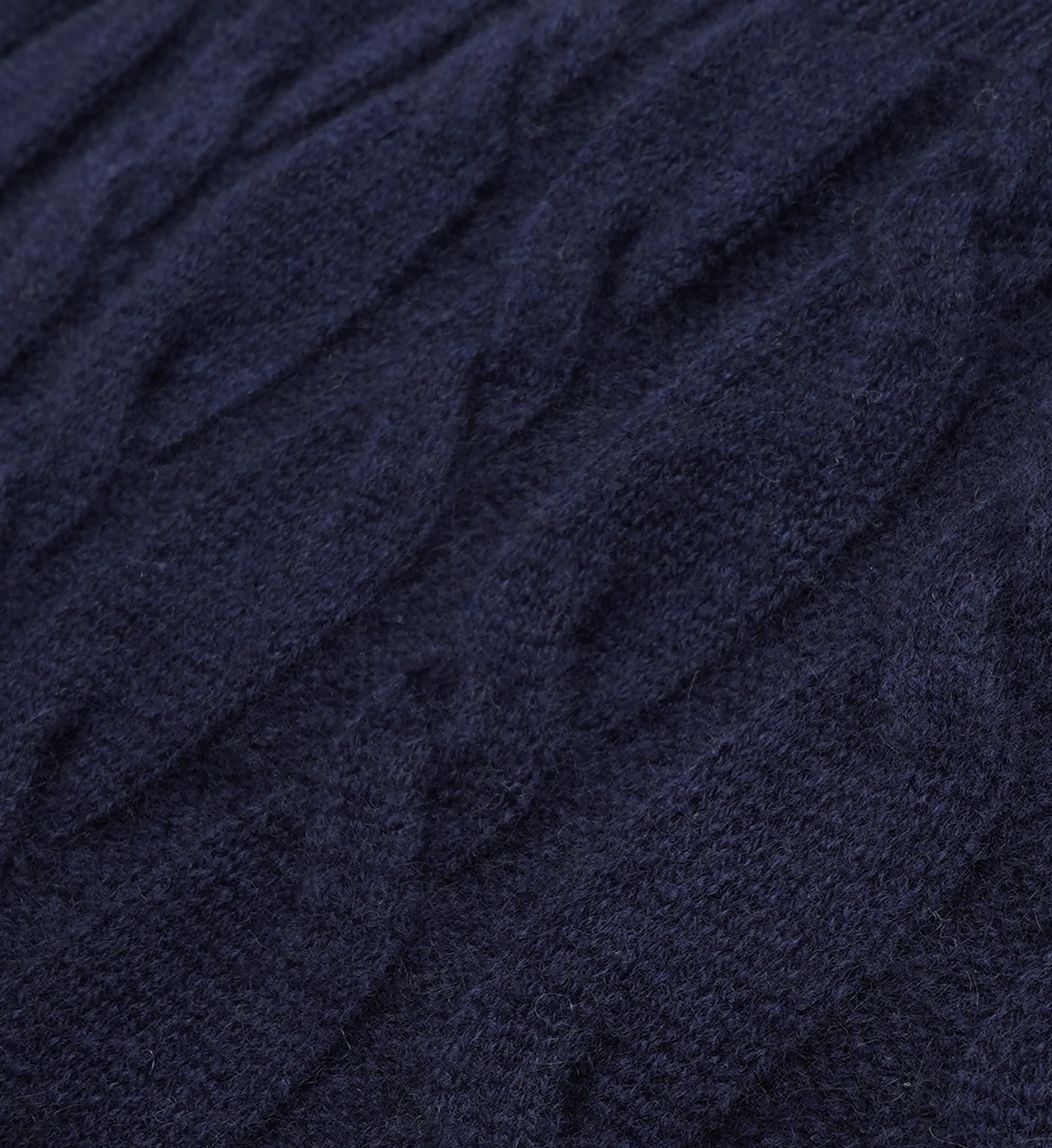 SRC Cableknit Cashmere Zip hoodie - Navy/White - Image 7