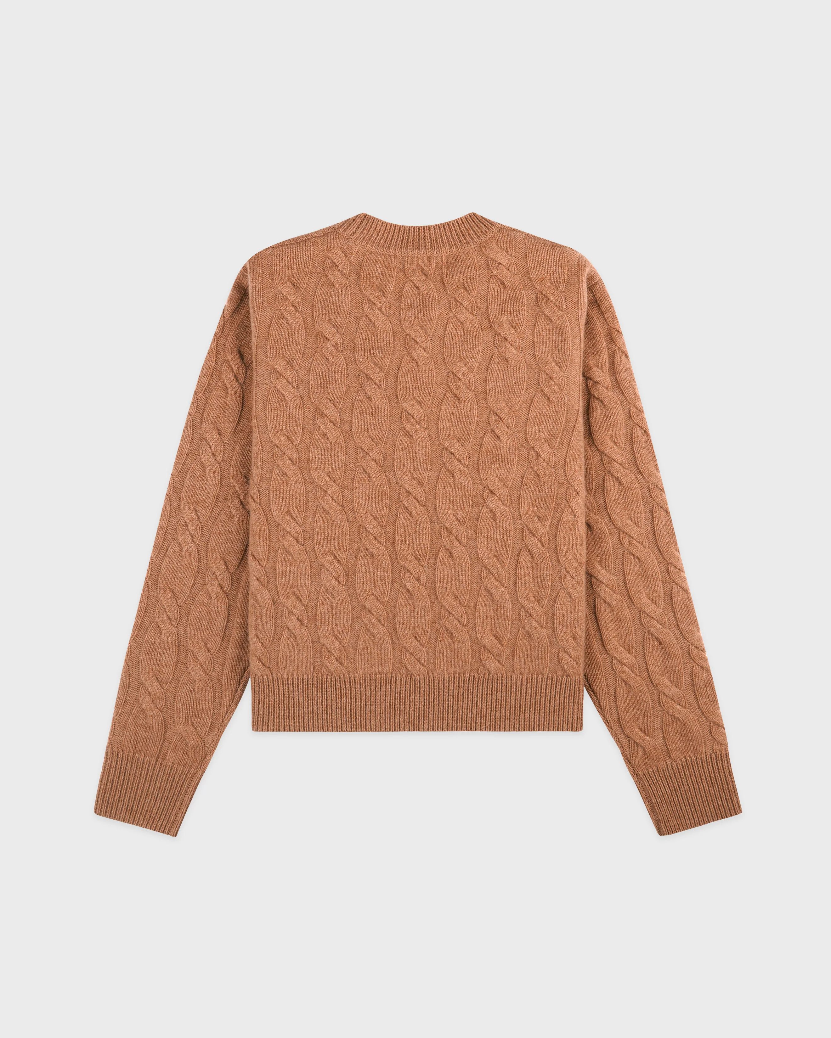 SRC Cableknit Cashmere Sweater Men - Camel - Image 6
