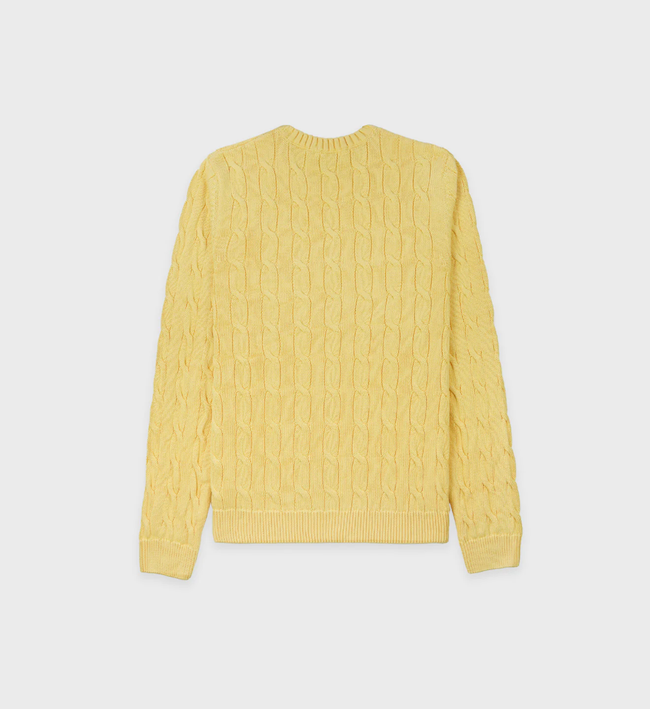 SRC Cotton Cableknit Sweater - Pale Yellow - Image 2