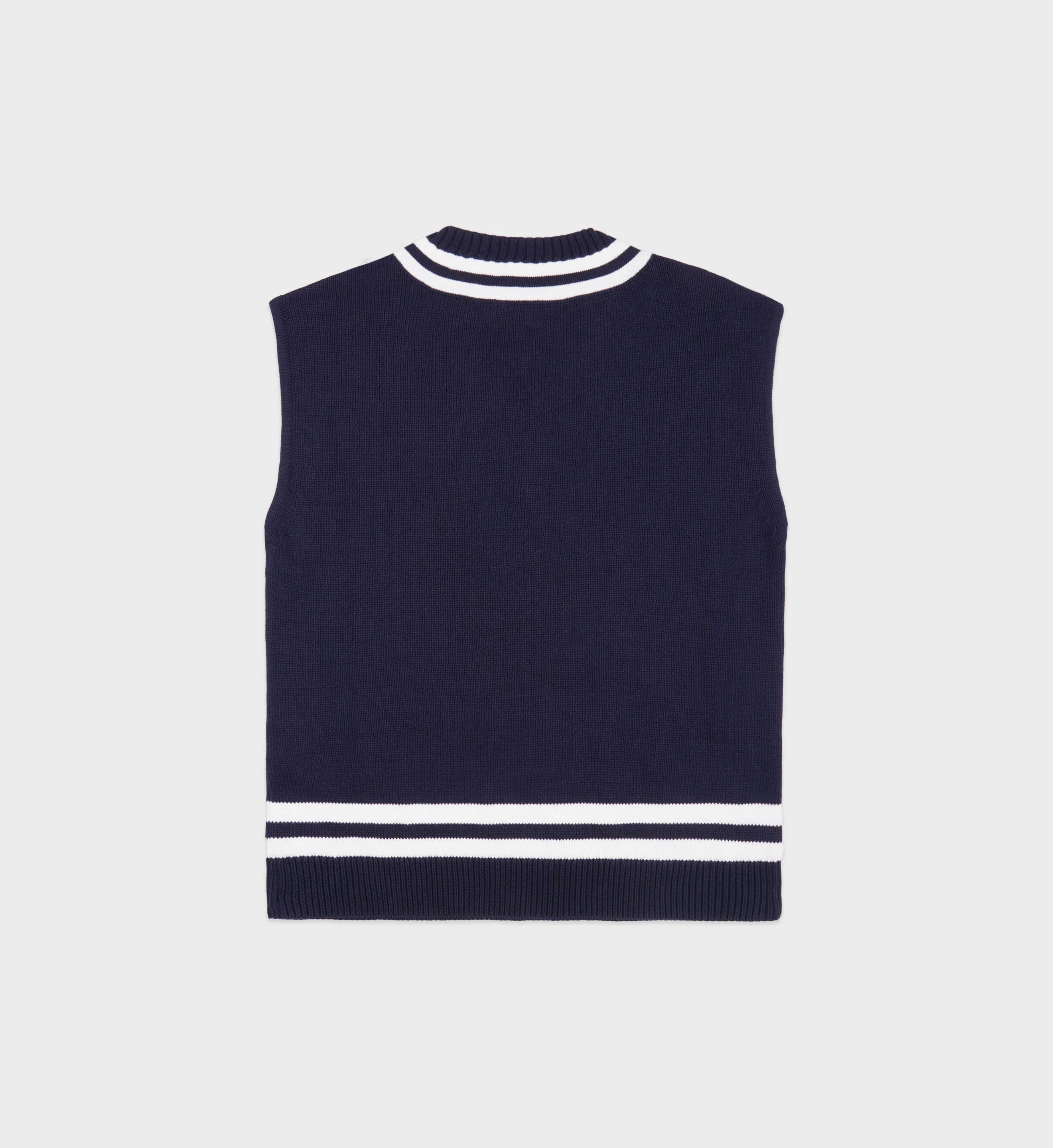 SRC Cableknit Vest - Navy/White - Image 6