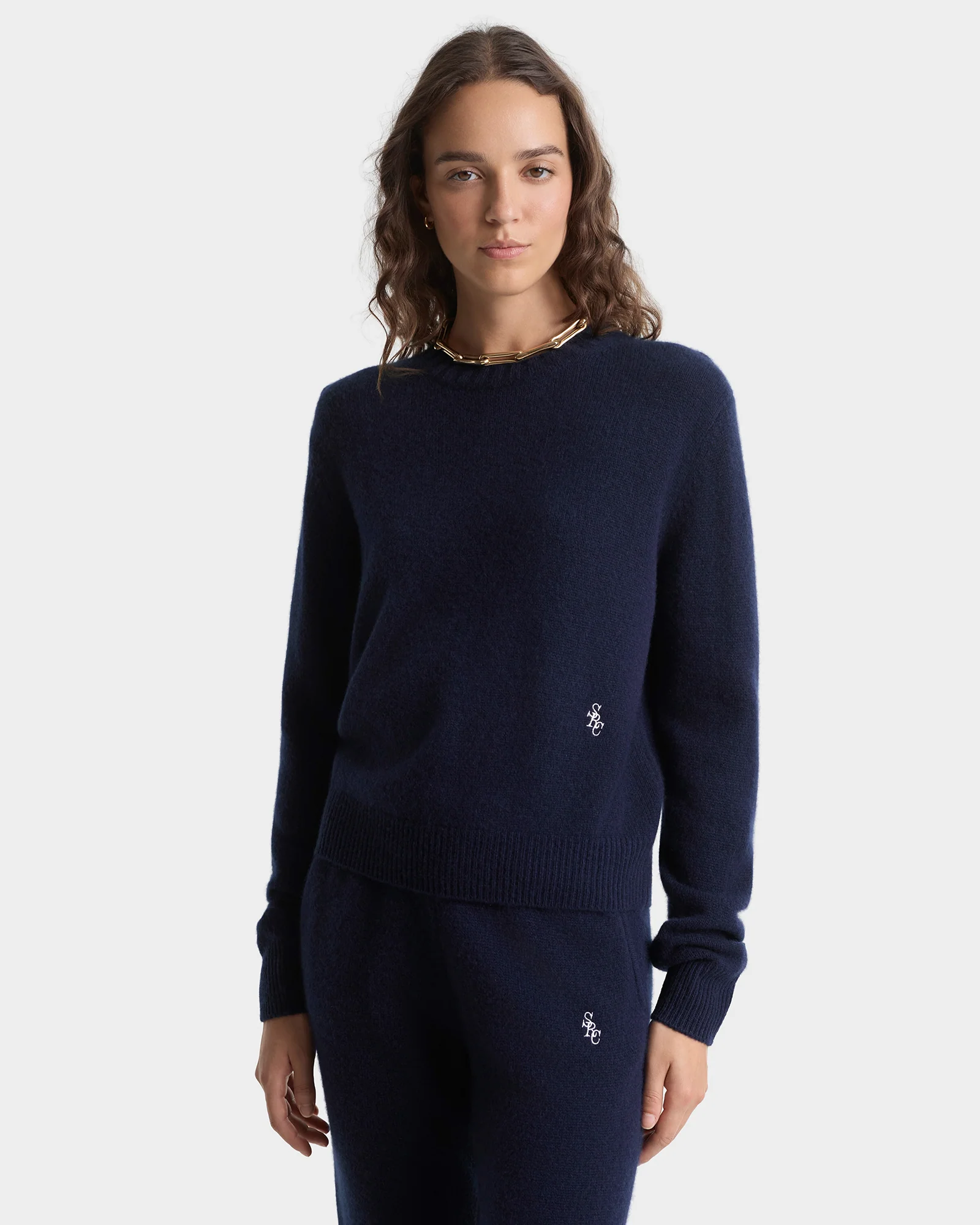 SRC Cashmere Sweater - Navy/White - Image 2