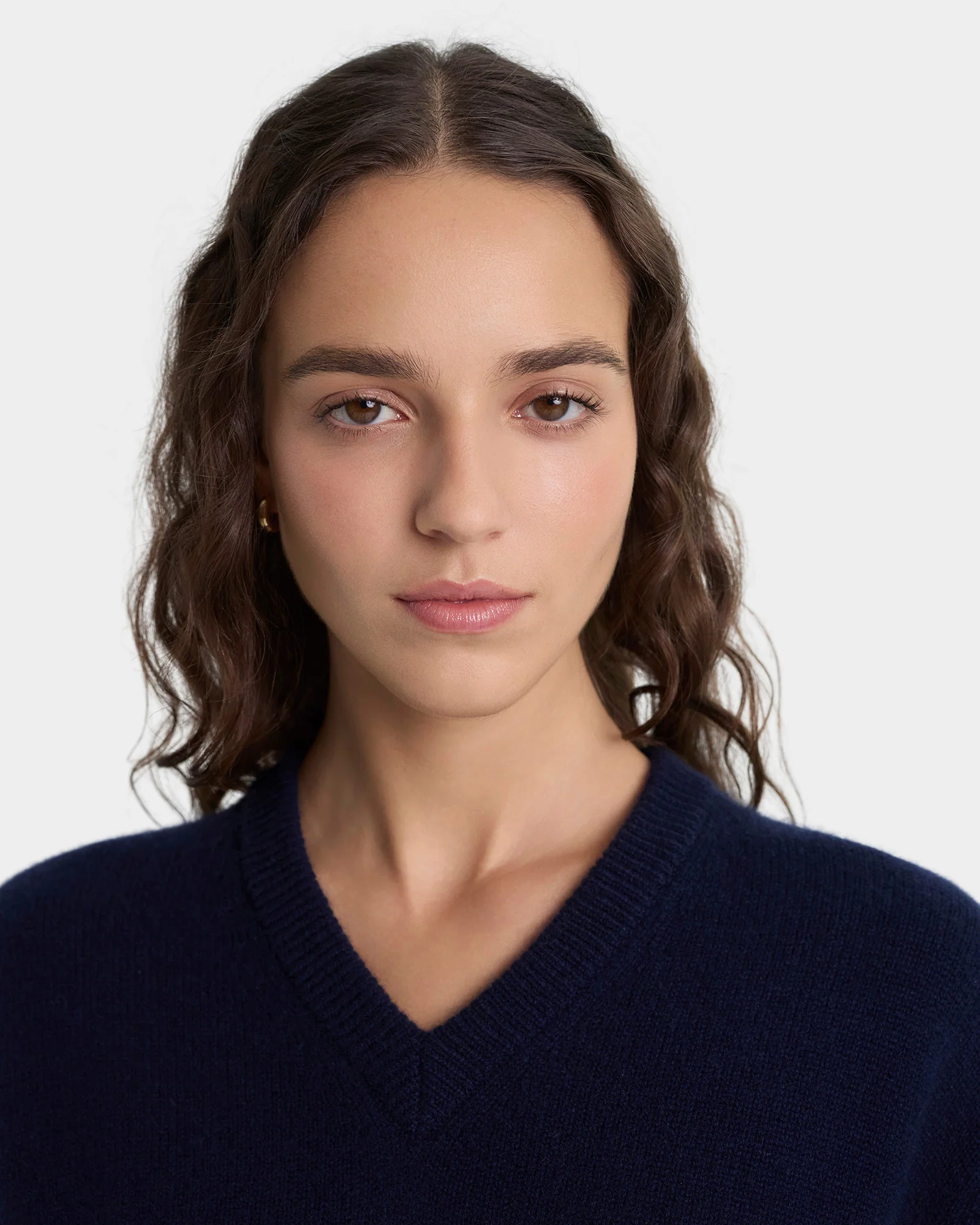 SRC Cashmere V-Neck Sweater - Navy - Image 4
